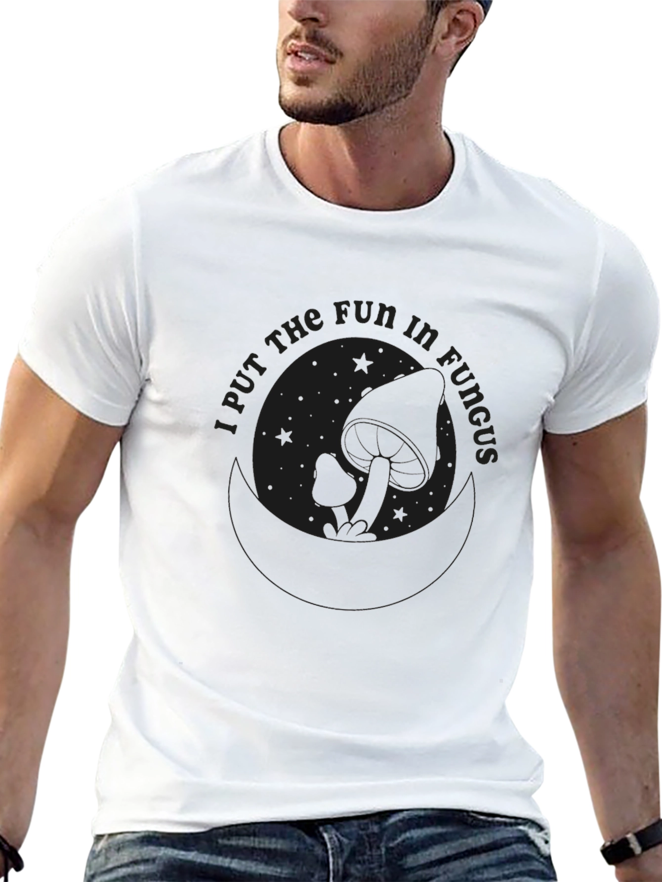 Black Fungus Fun T-Shirt - Unique Graphic Tee view 13