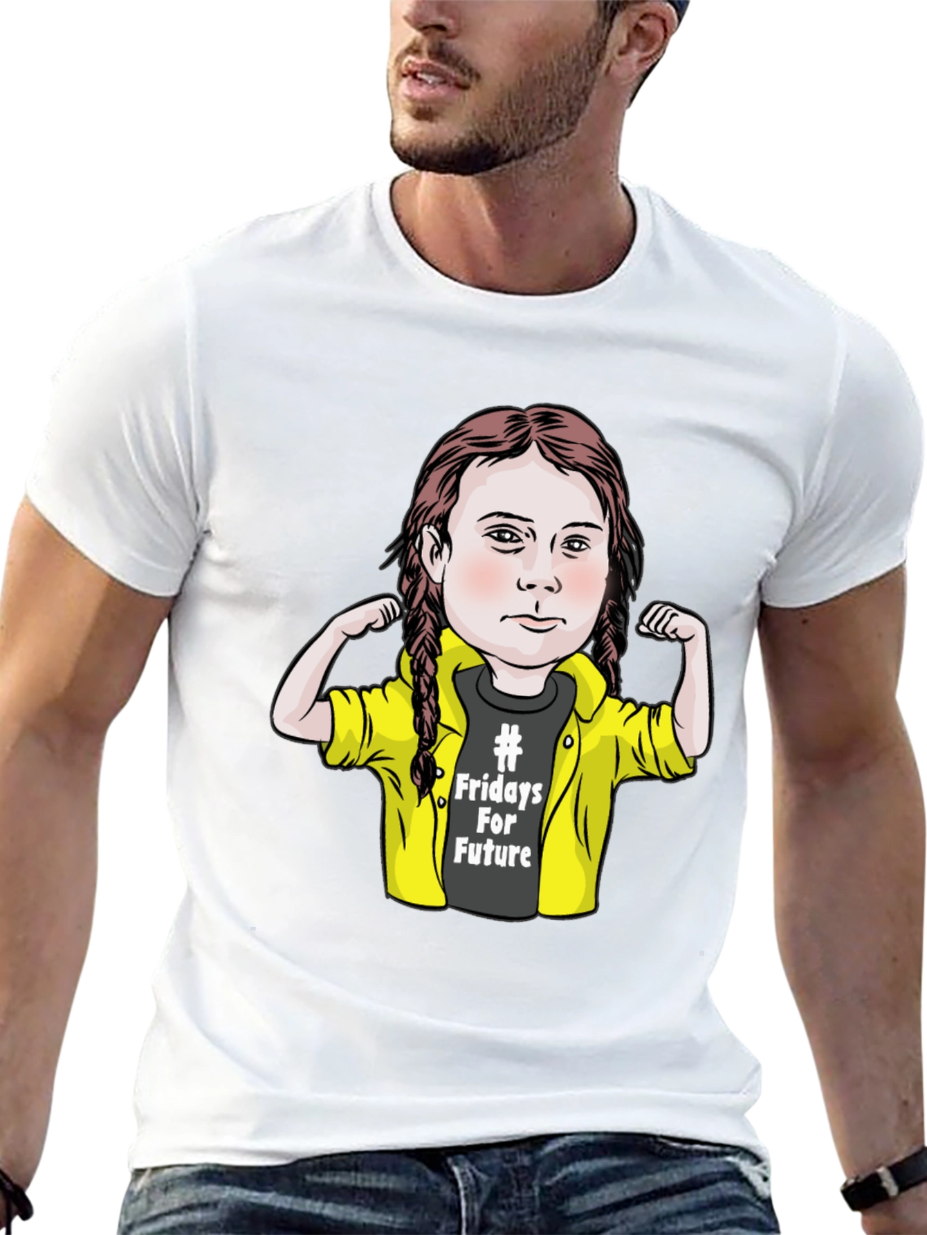 Fridays for Future T-Shirt - Greta Thunberg Cartoon Graphic Tee - 13