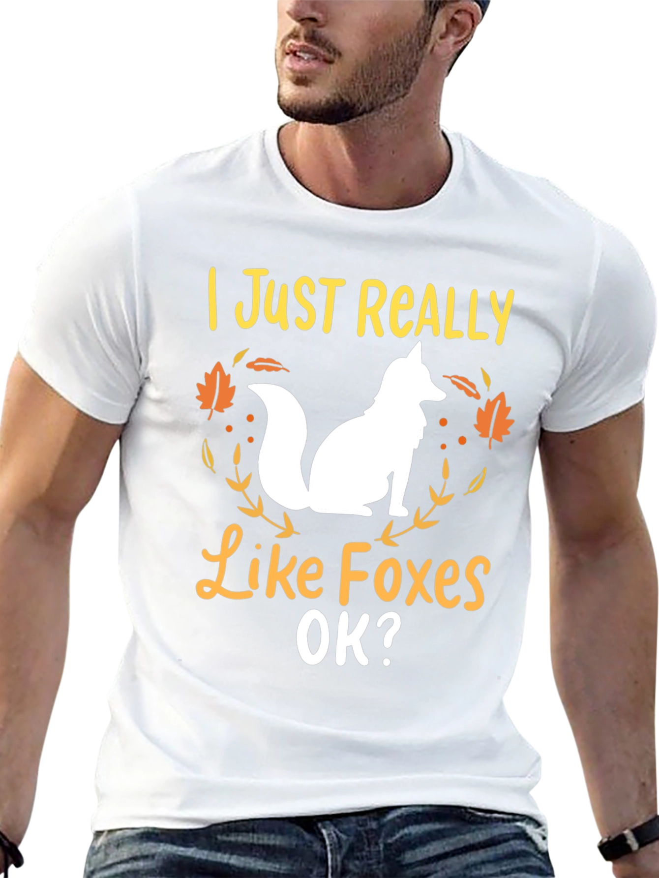 Black I Just Really Like Foxes Graphic Tee view 13