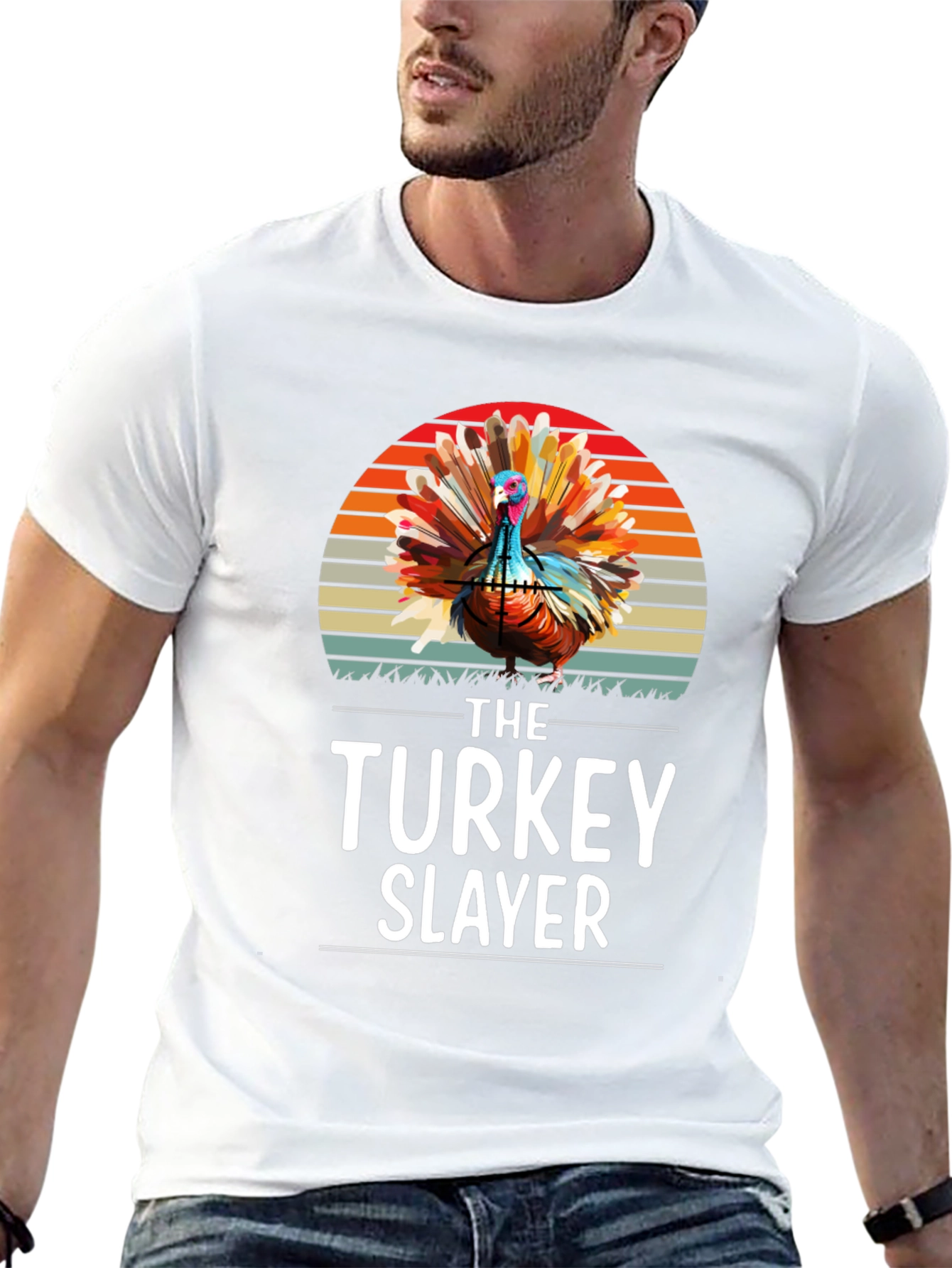 Black Turkey Slayer Graphic T-Shirt - Thanksgiving Apparel view 13