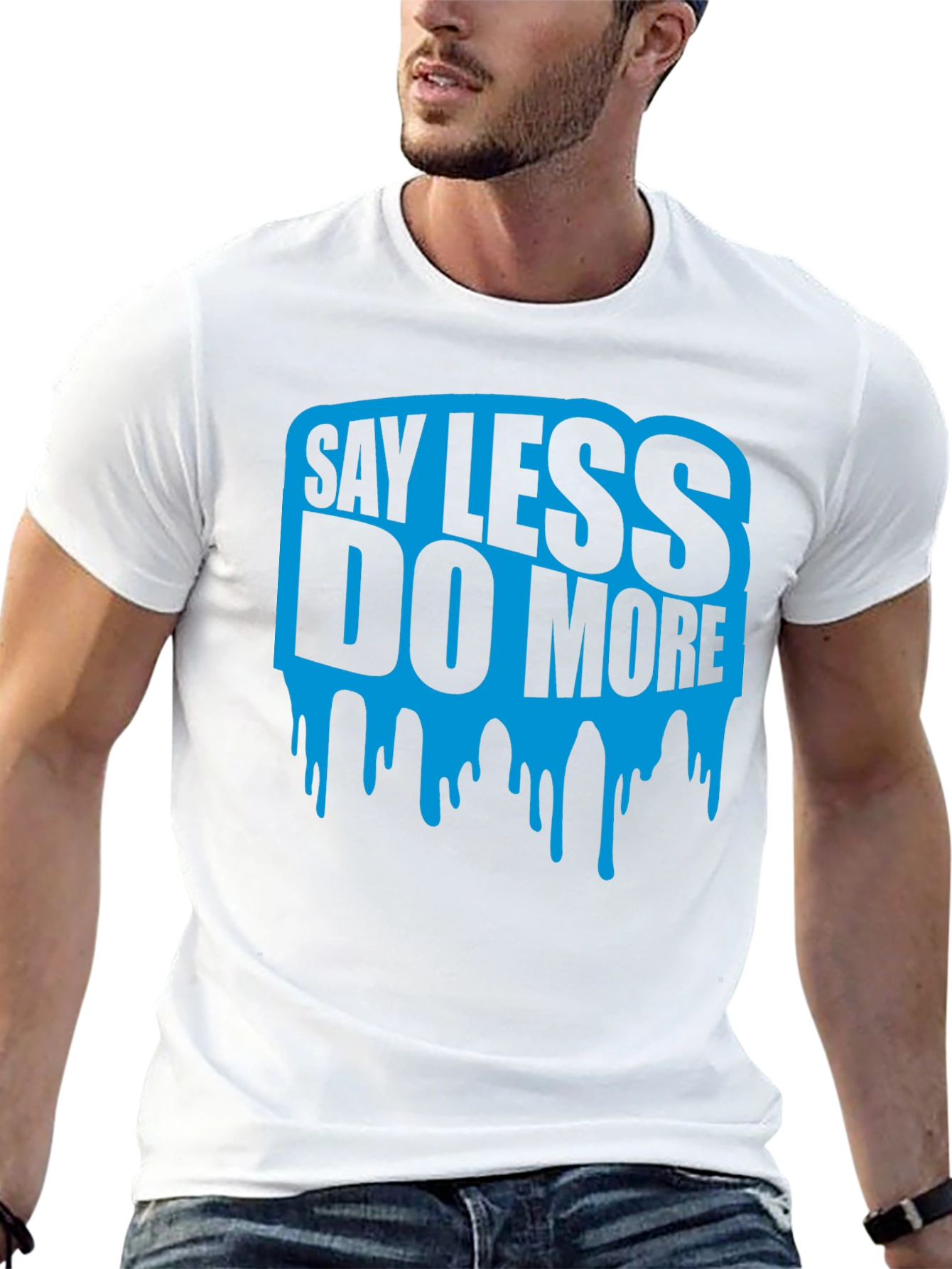 Black Say Less Do More Graphic Tee - Black view 13