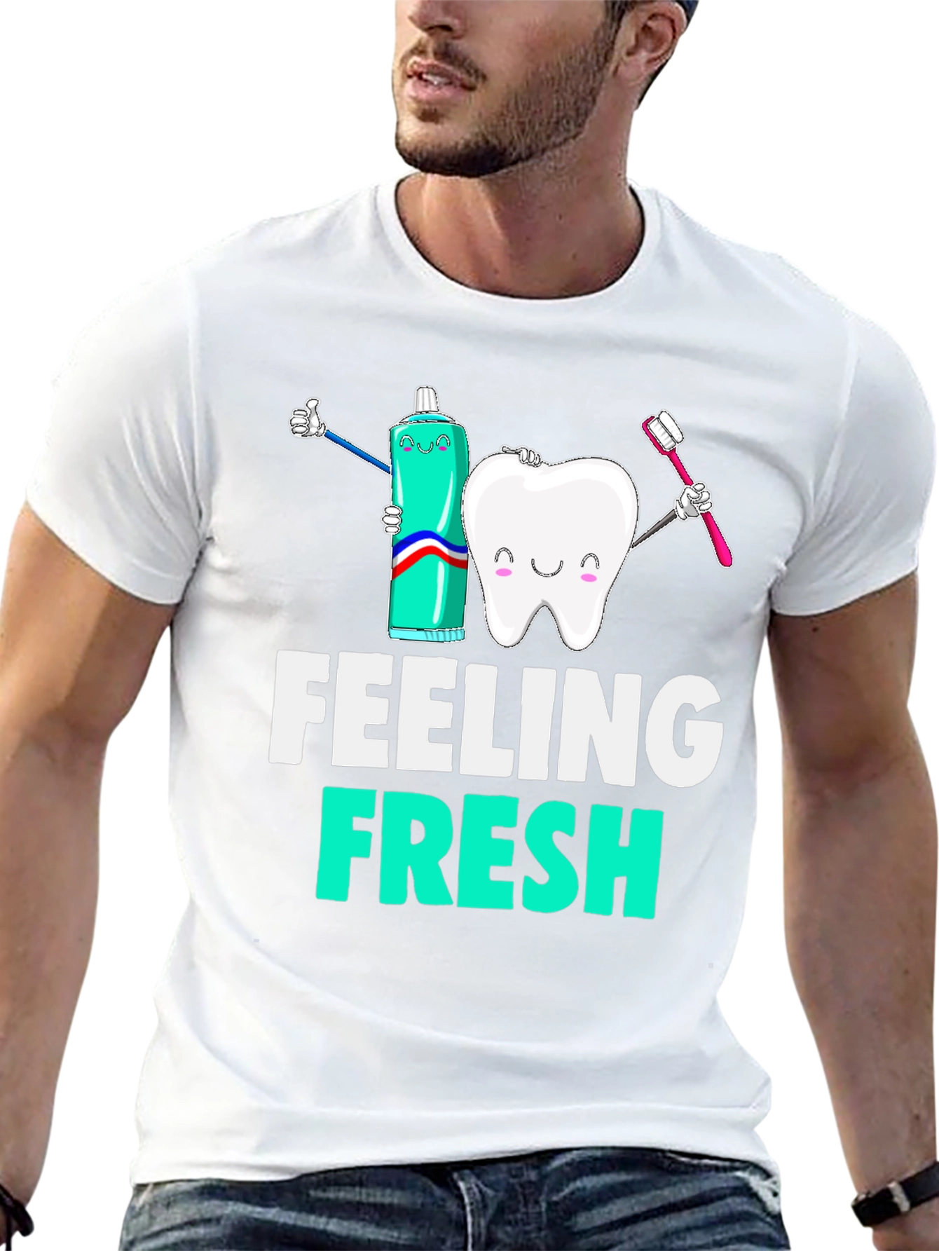 Black Feeling Fresh Graphic Tee - Dental Hygiene T-Shirt view 13