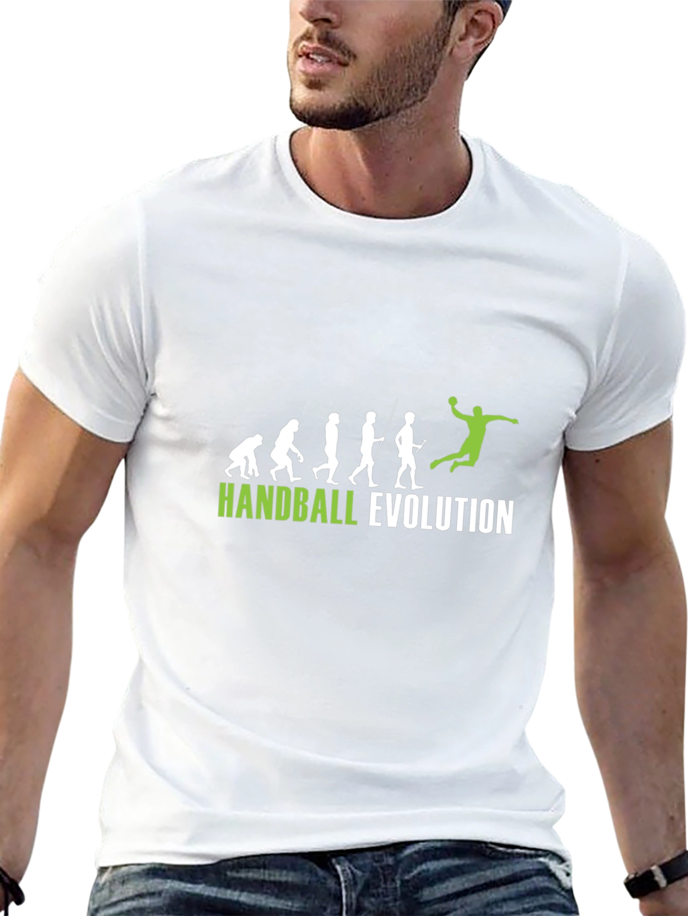 Black Handball Evolution Graphic Tee - Black Cotton T-Shirt view 13