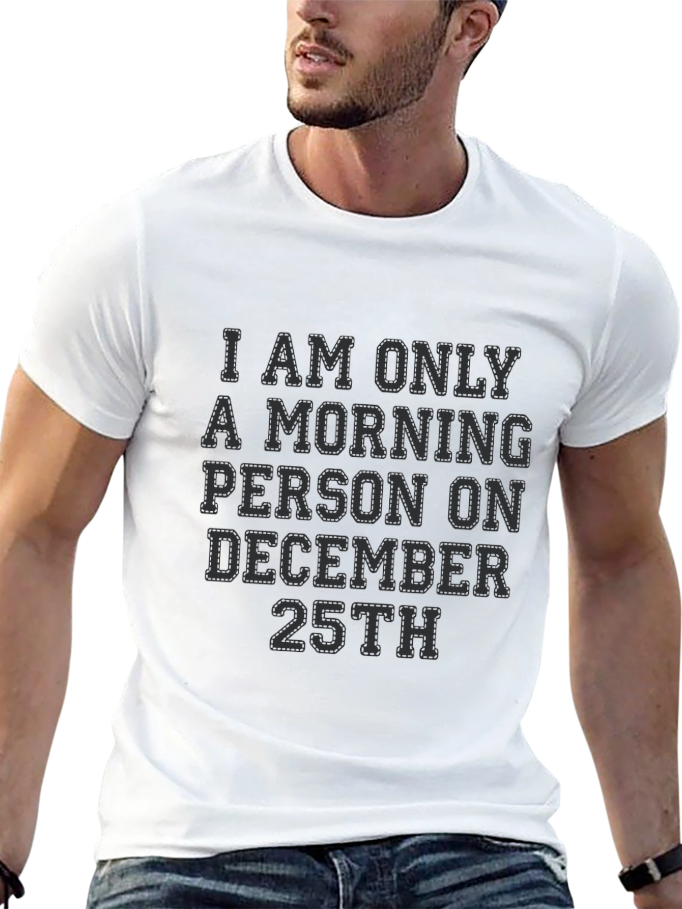 Black Christmas Morning Person Tee view 13