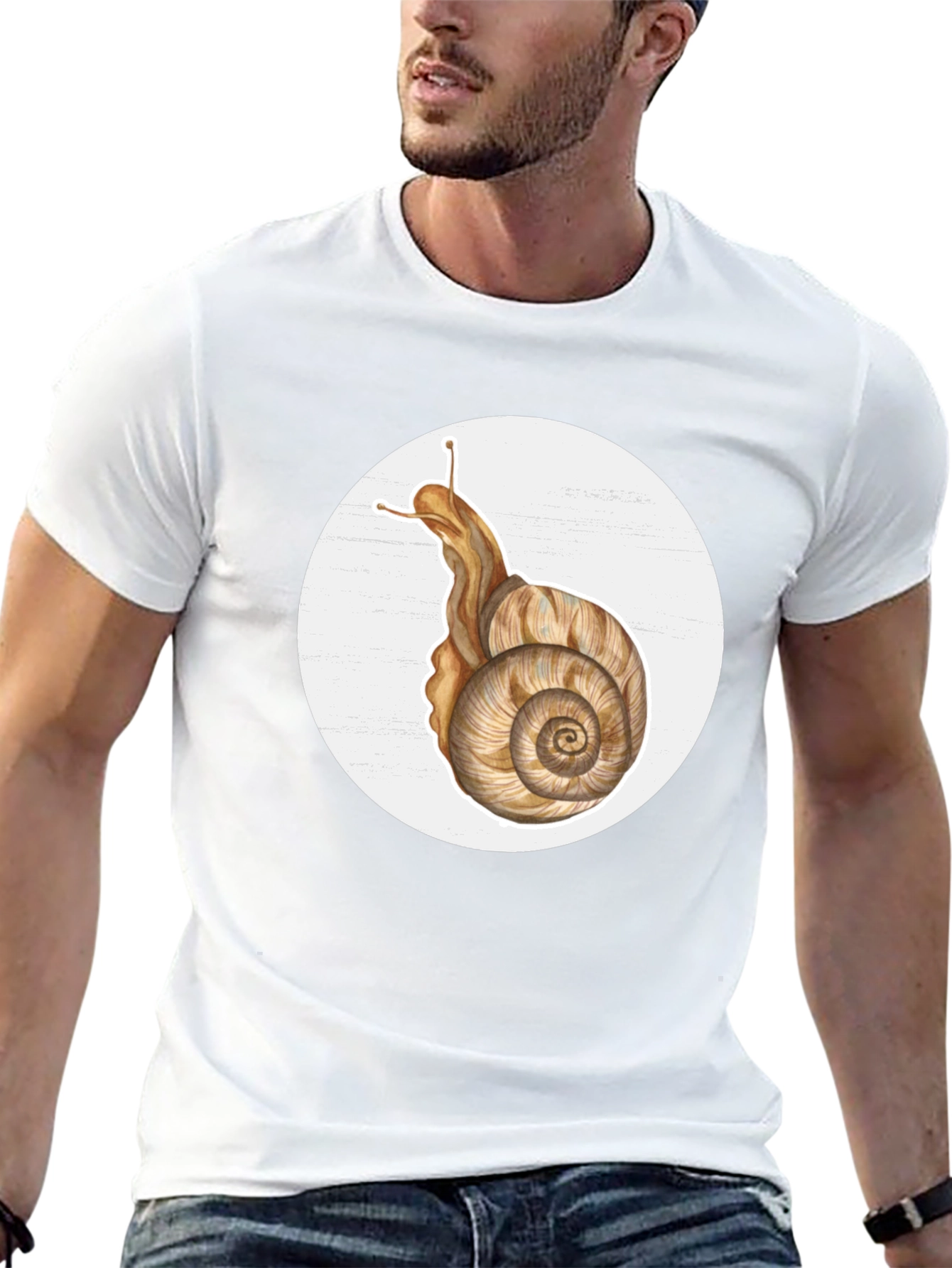 Black Snail Graphic Tee - Unique Nature Design view 13