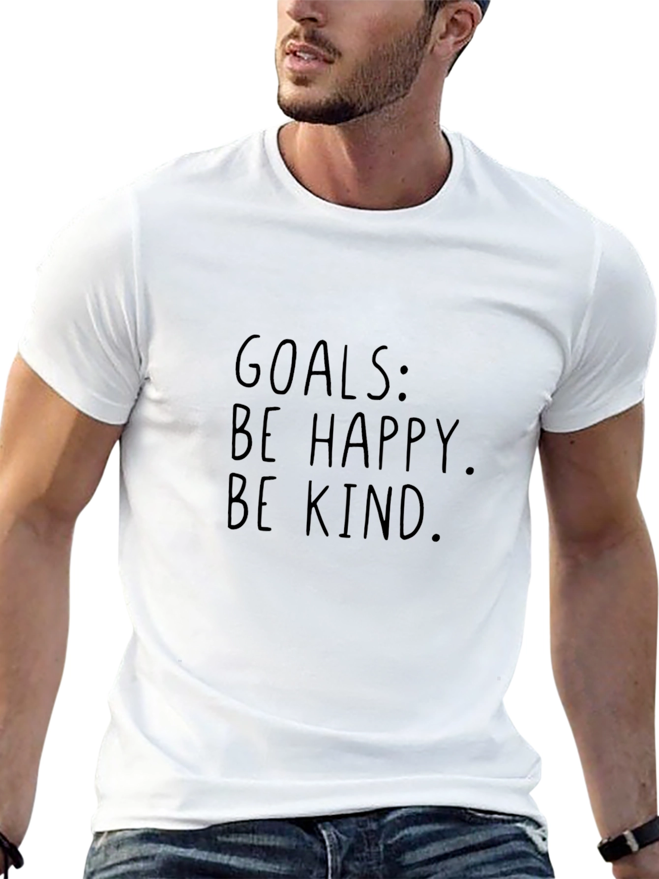 Black Goals: Be Happy Be Kind Graphic Tee view 13