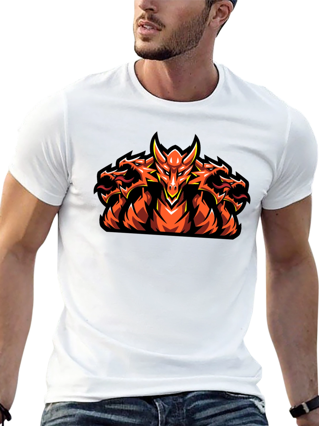 Hydra Dragon Graphic Tee - Men's Black T-Shirt - 13