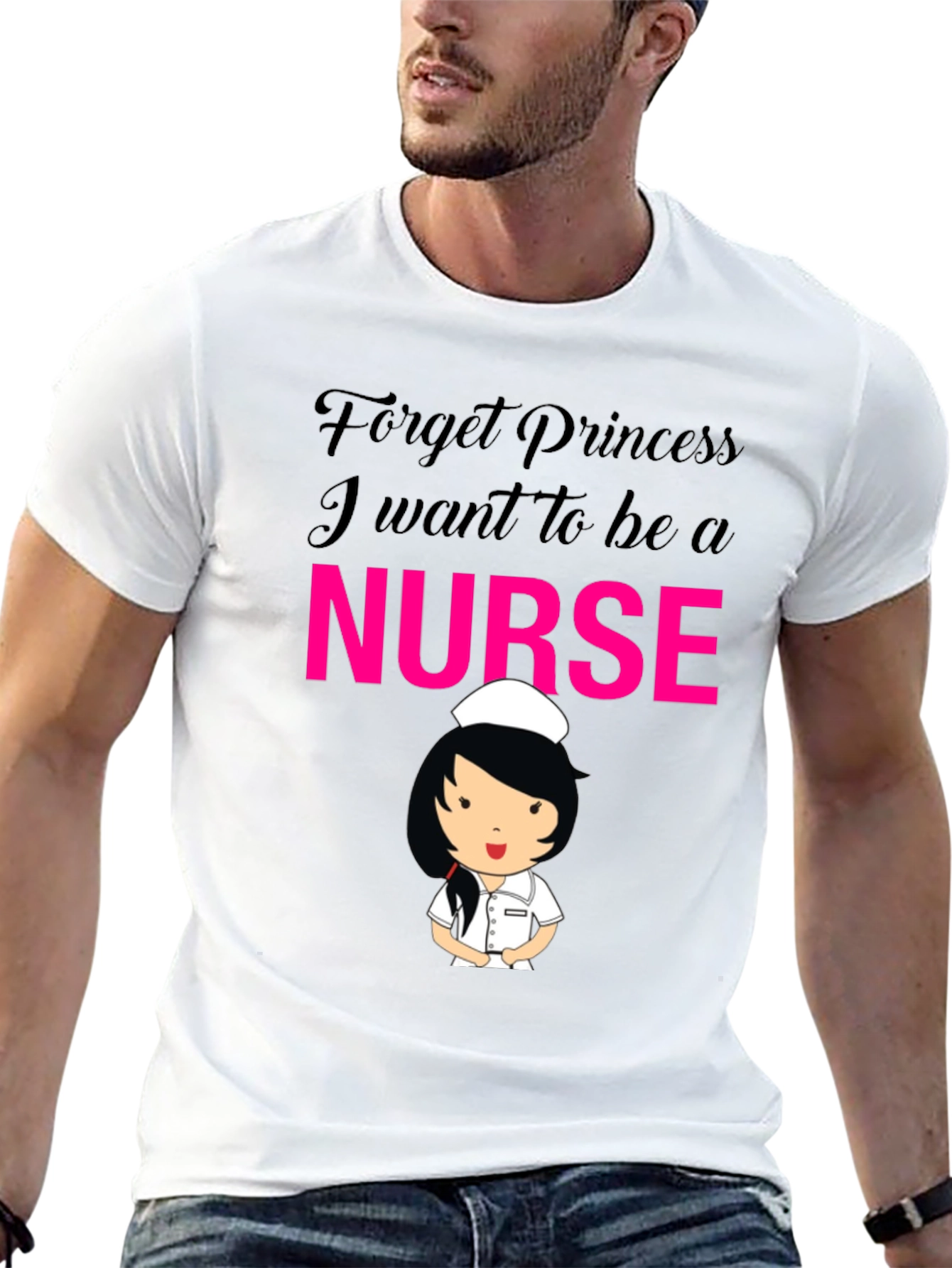 Black Forget Princess Nurse T-Shirt view 13