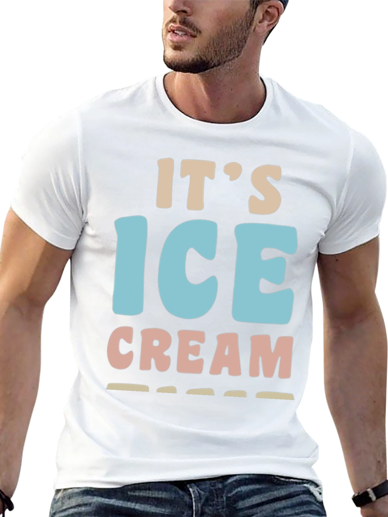 Black It's Ice Cream T-Shirt - Fun Dessert Tee view 13