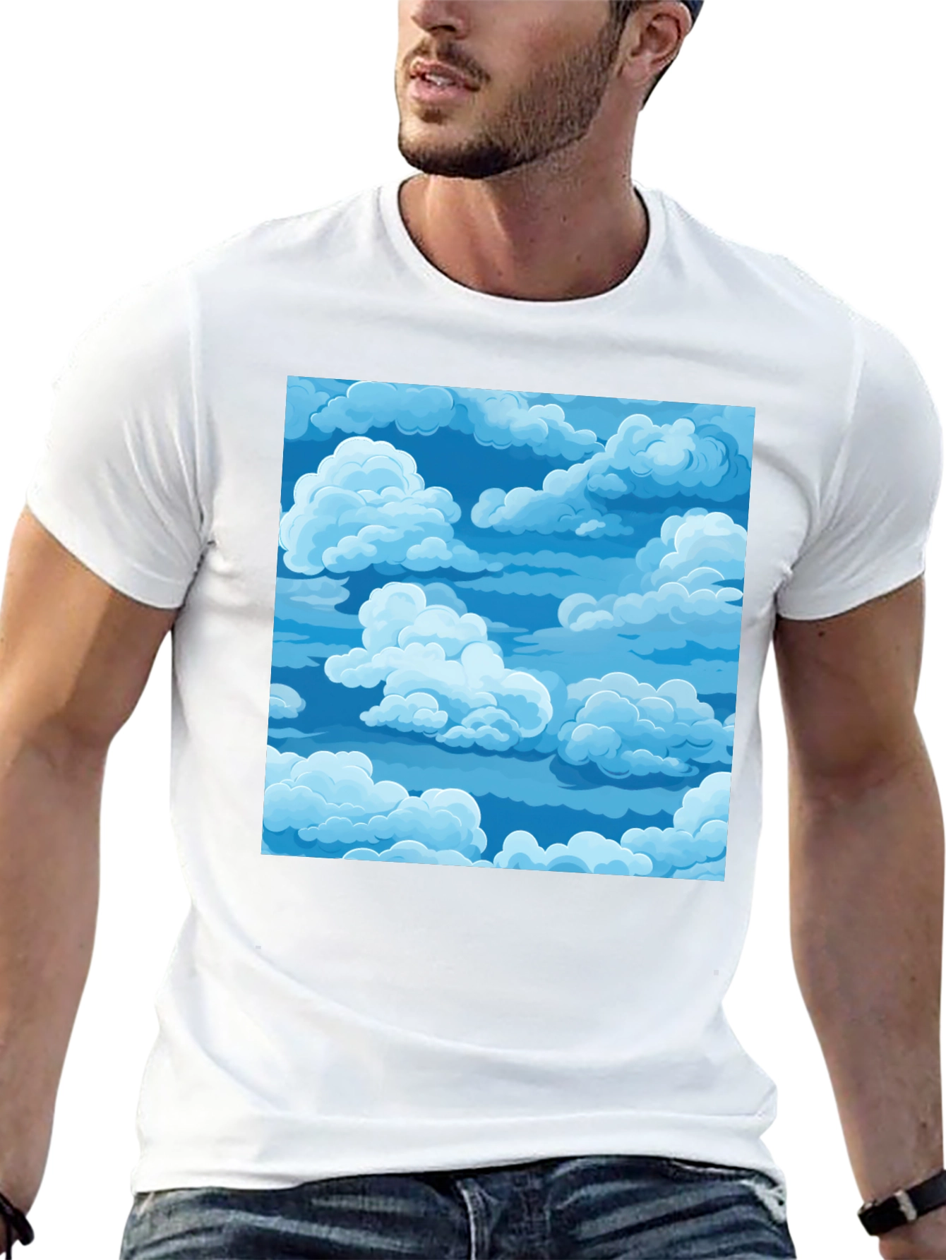 Cloudscape Graphic T-Shirt - Soft Cotton Tee - 13