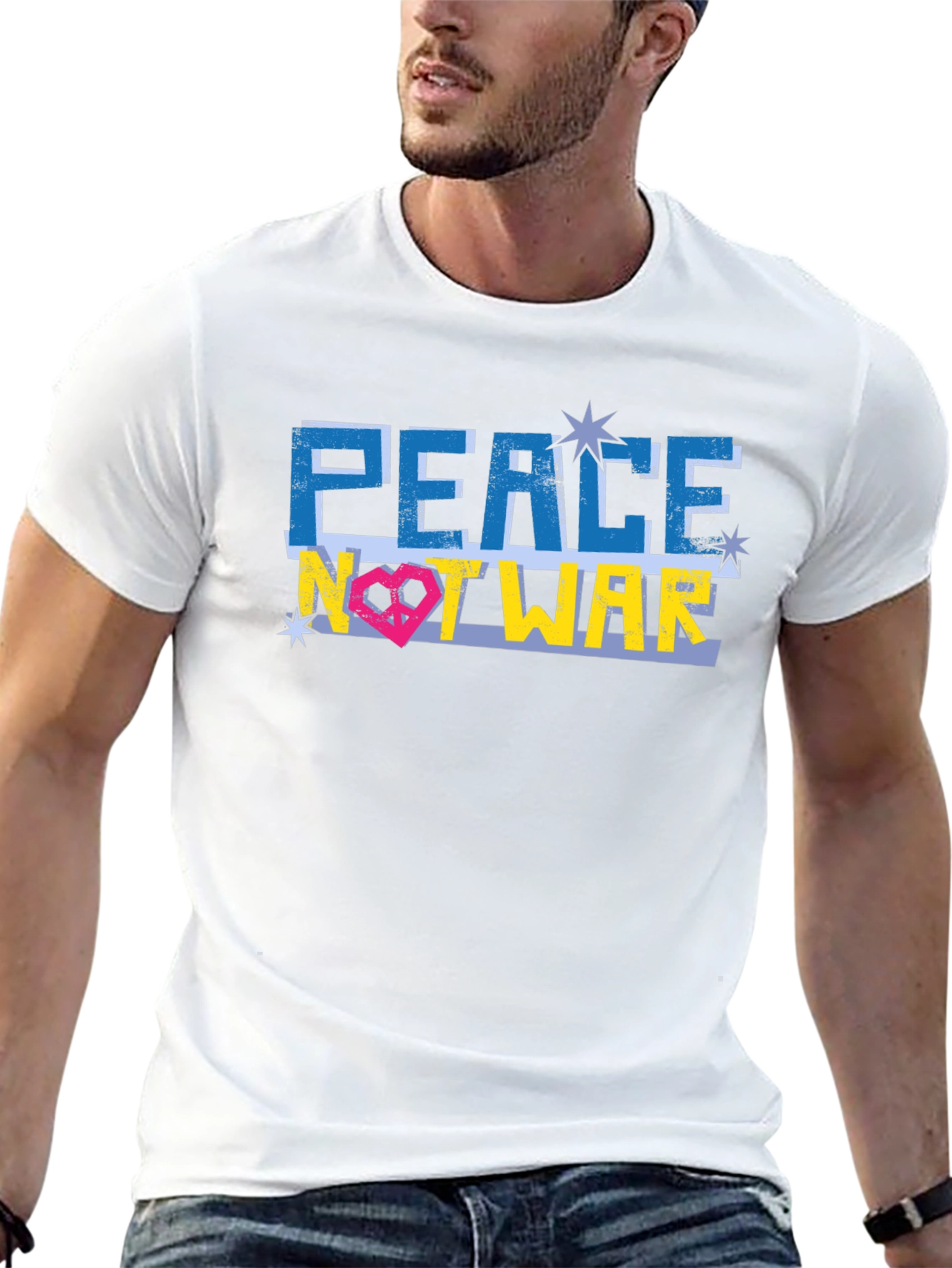 Black Peace Not War Ukraine T-Shirt view 13