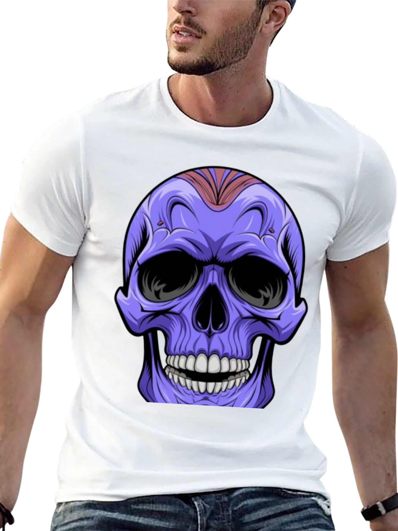 Black Skull Graphic T-Shirt - Cool & Edgy Design view 13