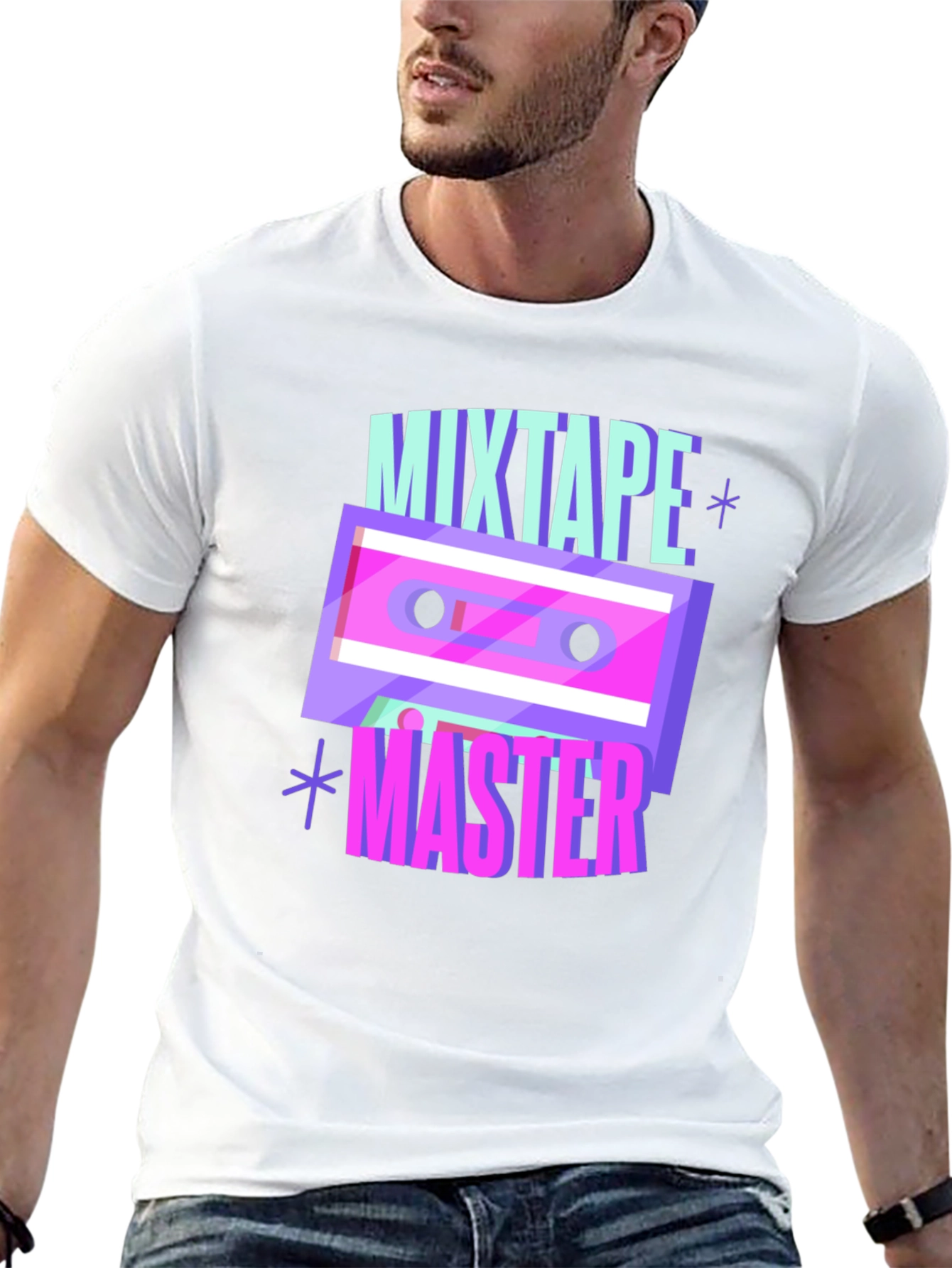 Black Mixtape Master Graphic T-Shirt view 13