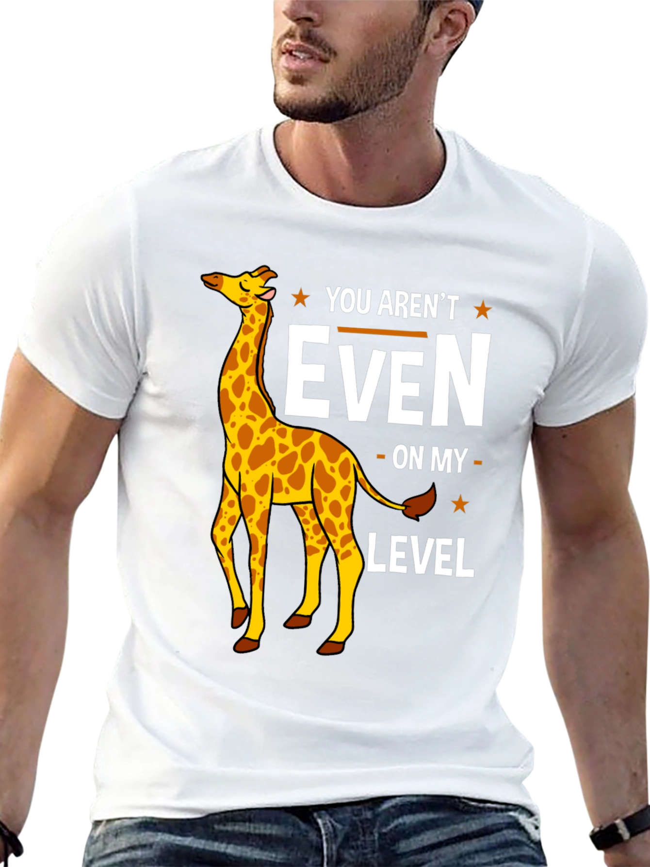 Black Funny Giraffe T-Shirt - You Aren't Even On My Level view 13