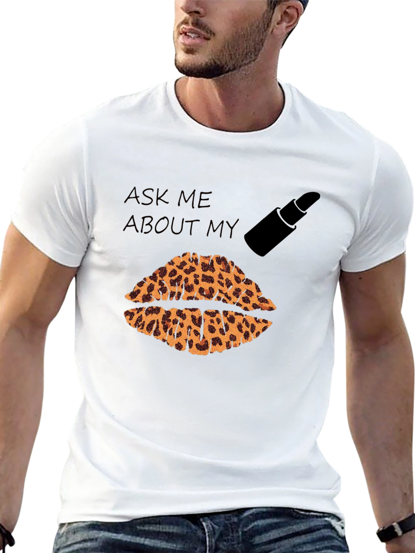 Black Leopard Lips Graphic T-Shirt view 13