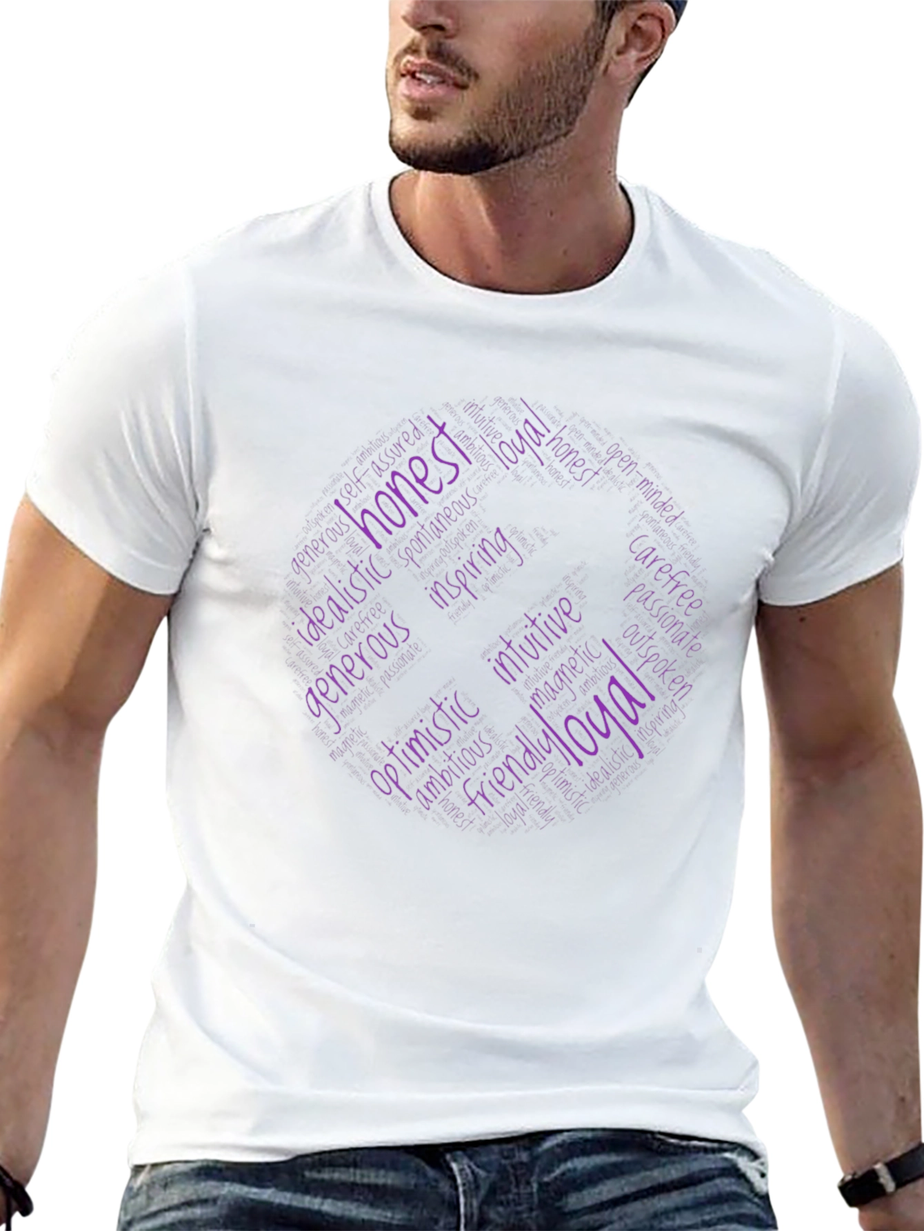 Black Honest Generous T-Shirt Word Cloud view 13