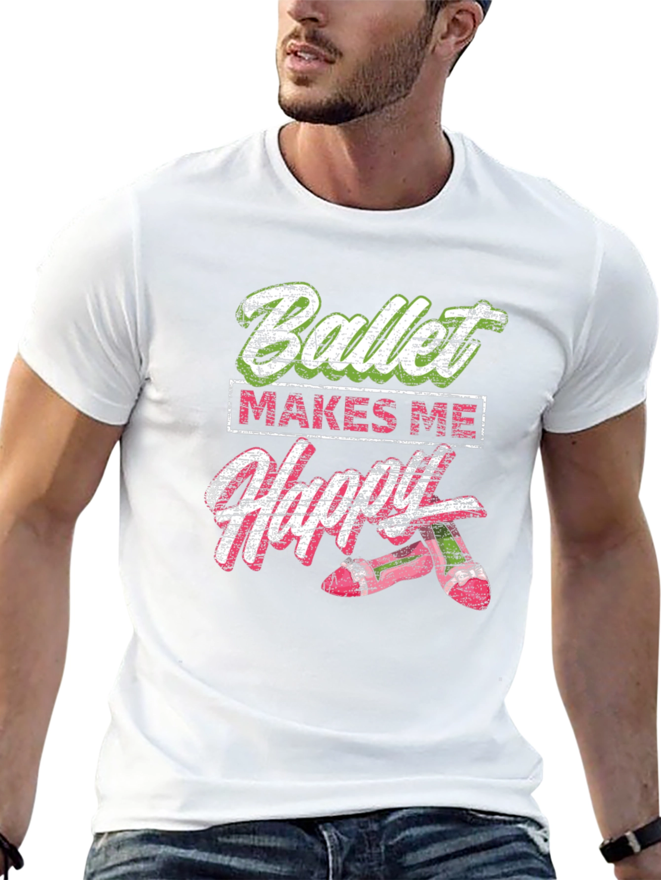 Black Ballet Makes Me Happy T-Shirt view 13