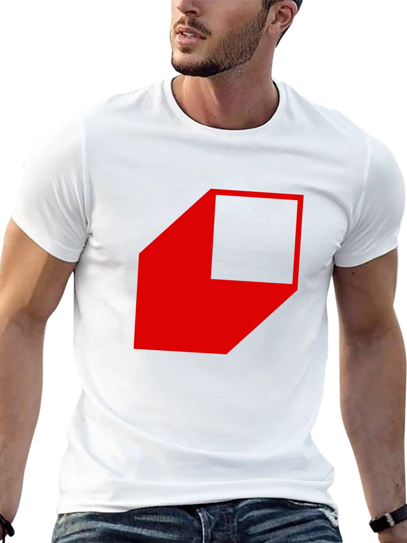 Black Abstract Geometric Graphic T-Shirt view 13