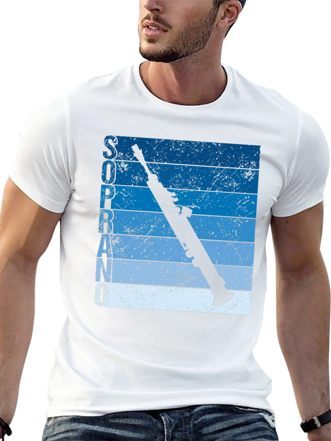 Black Soprano Clarinet Graphic Tee - Musician's Style view 13