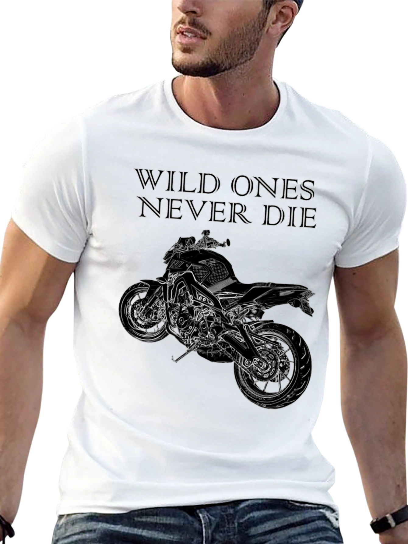 Black Wild Ones Motorcycle Graphic Tee view 13