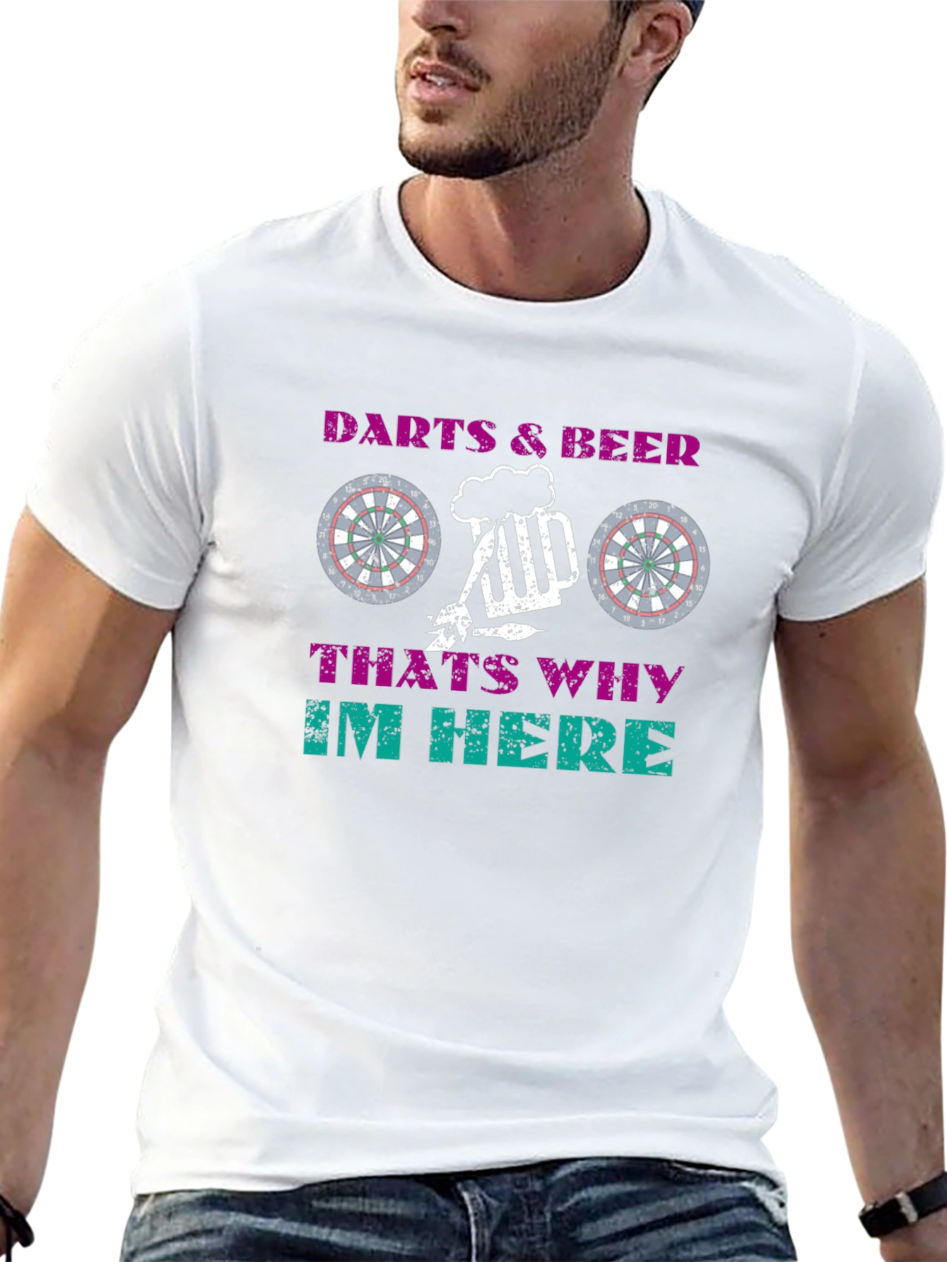 Black Darts & Beer Graphic Tee view 13