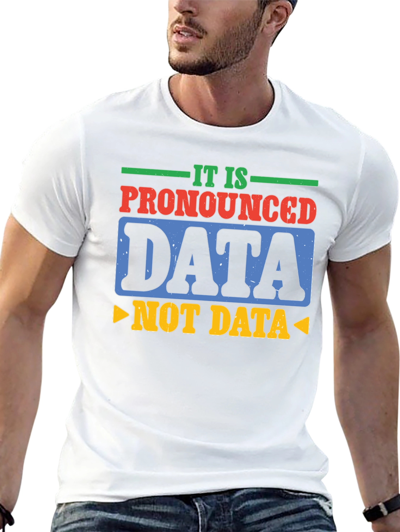 Black Pronounced Data T-Shirt: Funny Tech Humor view 13