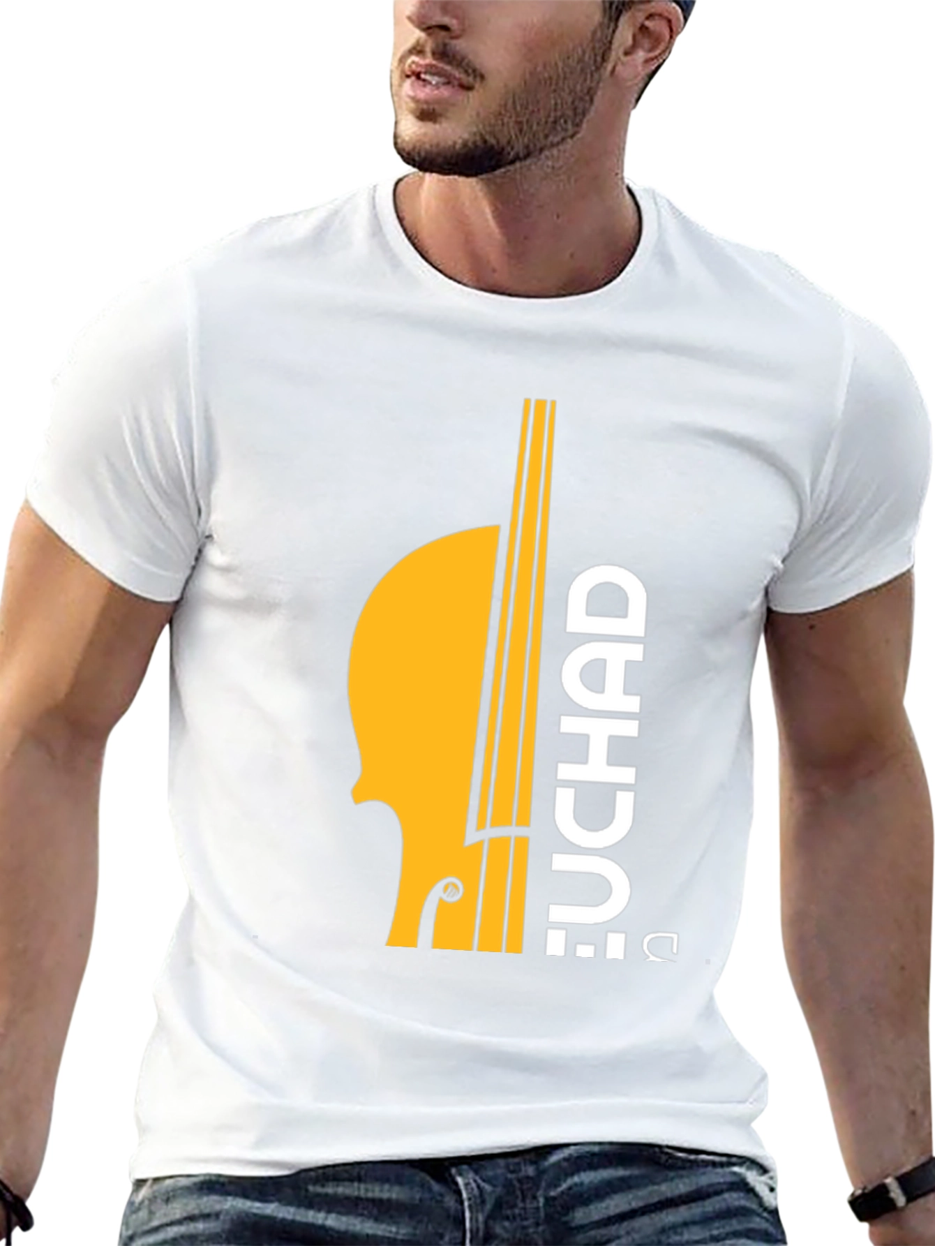Black Chad Bass Player T-Shirt - Musical Graphic Tee view 13