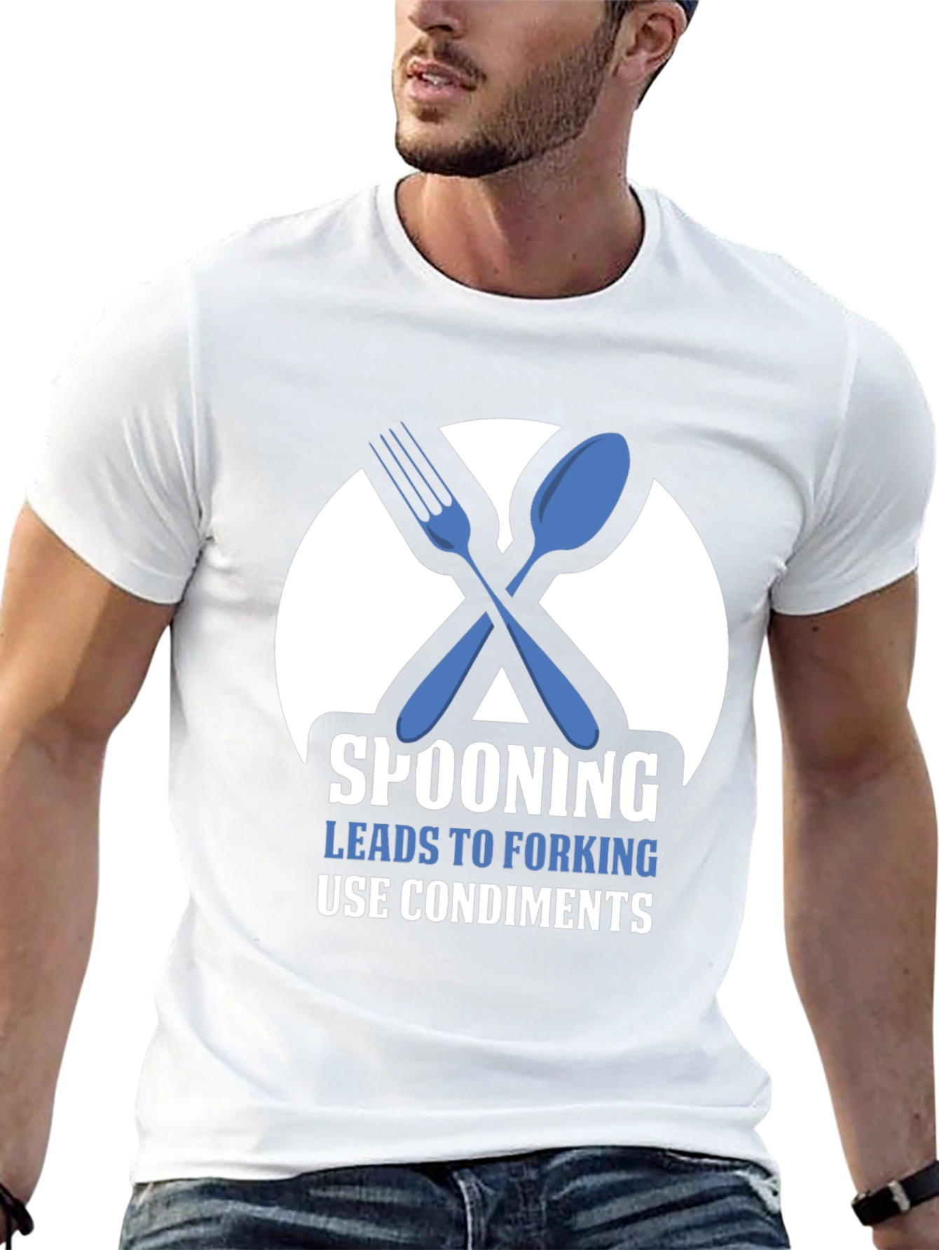 Black Spooning Leads to Forking T-Shirt view 13