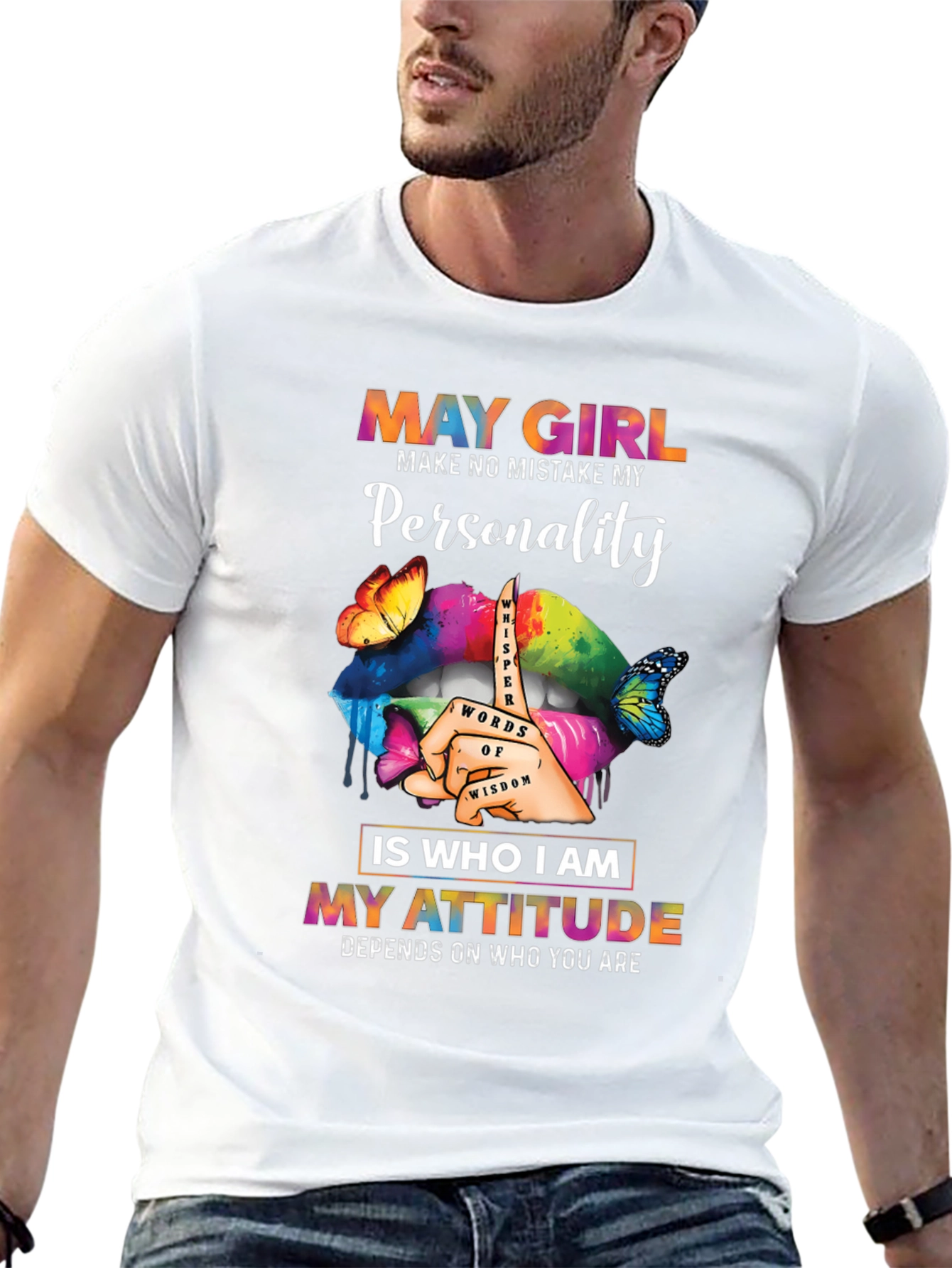 Black May Girl Personality Attitude Graphic Tee view 13