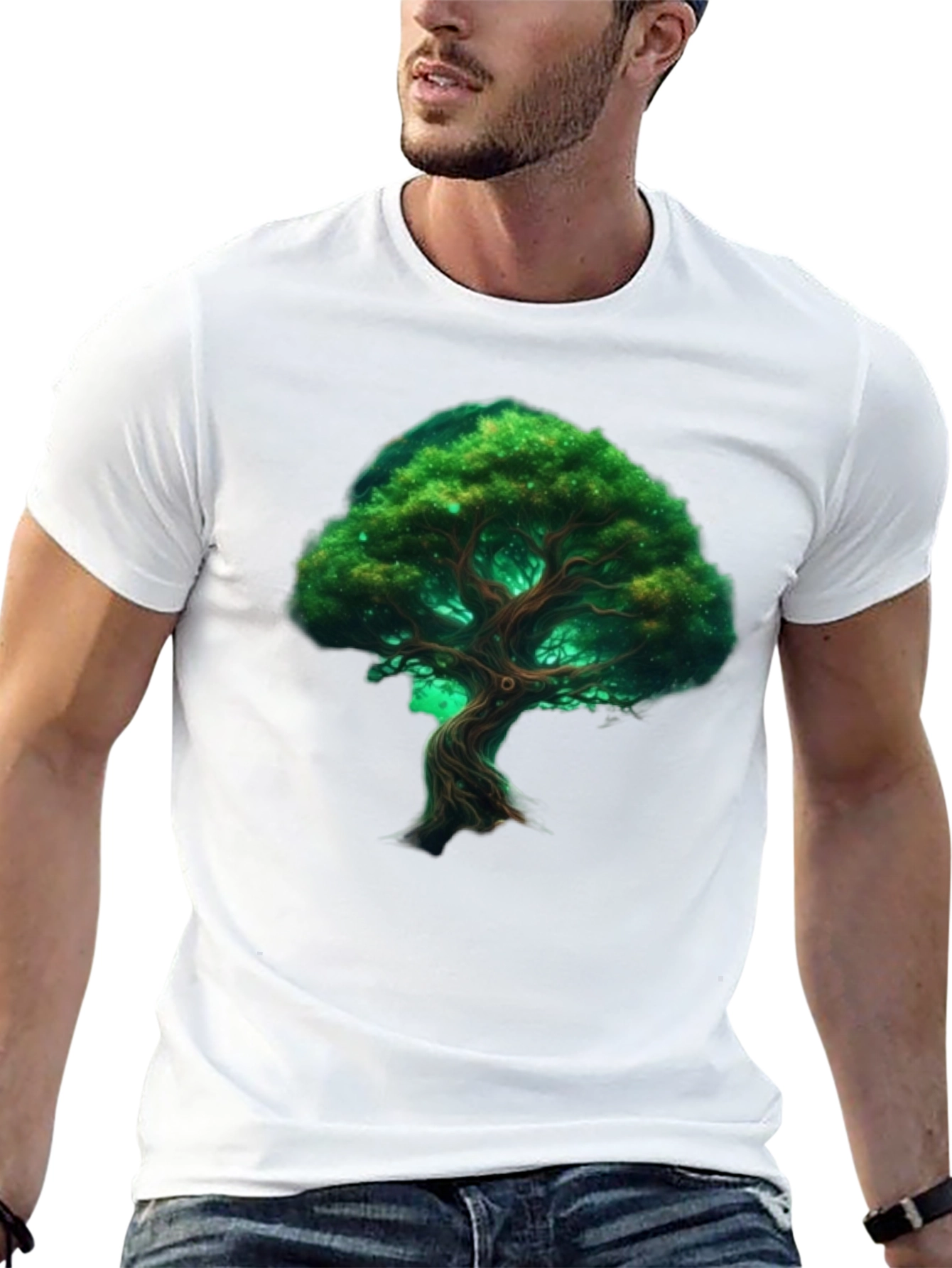 Black Mystic Tree Graphic Tee view 13