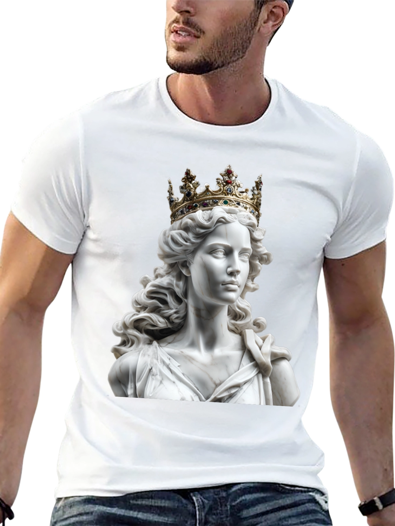 Black Statue Queen Graphic Tee - Regal Style view 13