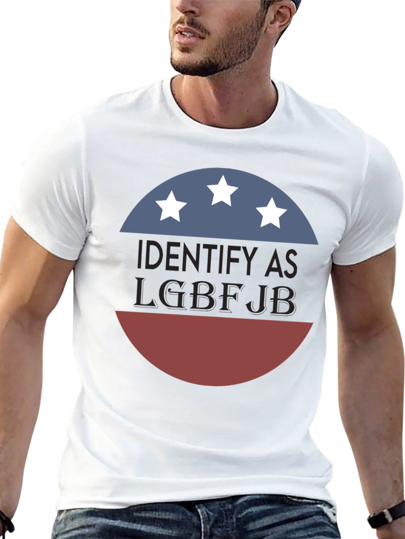 Black Identify As LGBFJB T-Shirt view 13