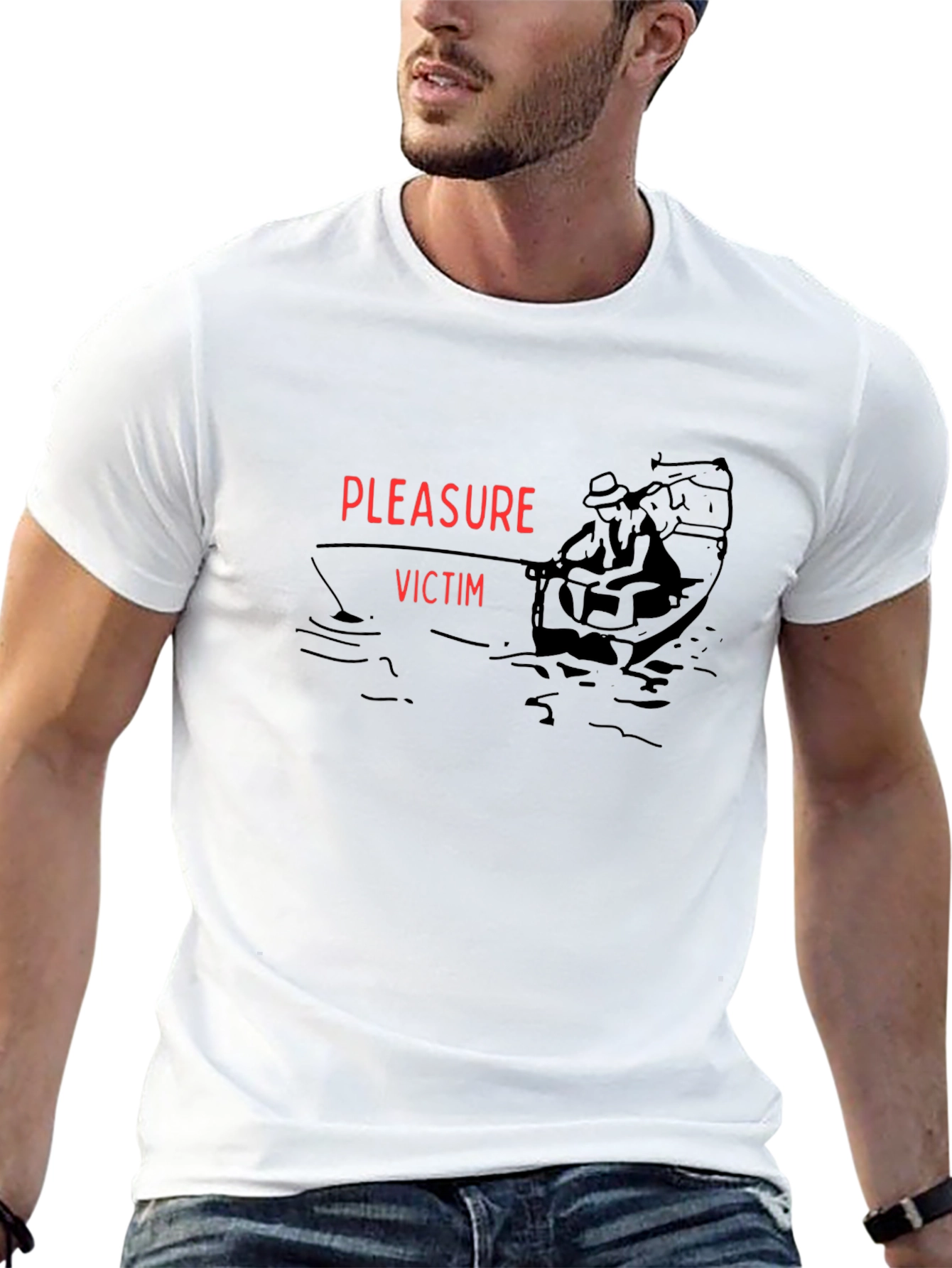 Black Pleasure Victim Graphic Tee - Black Cotton T-Shirt view 13