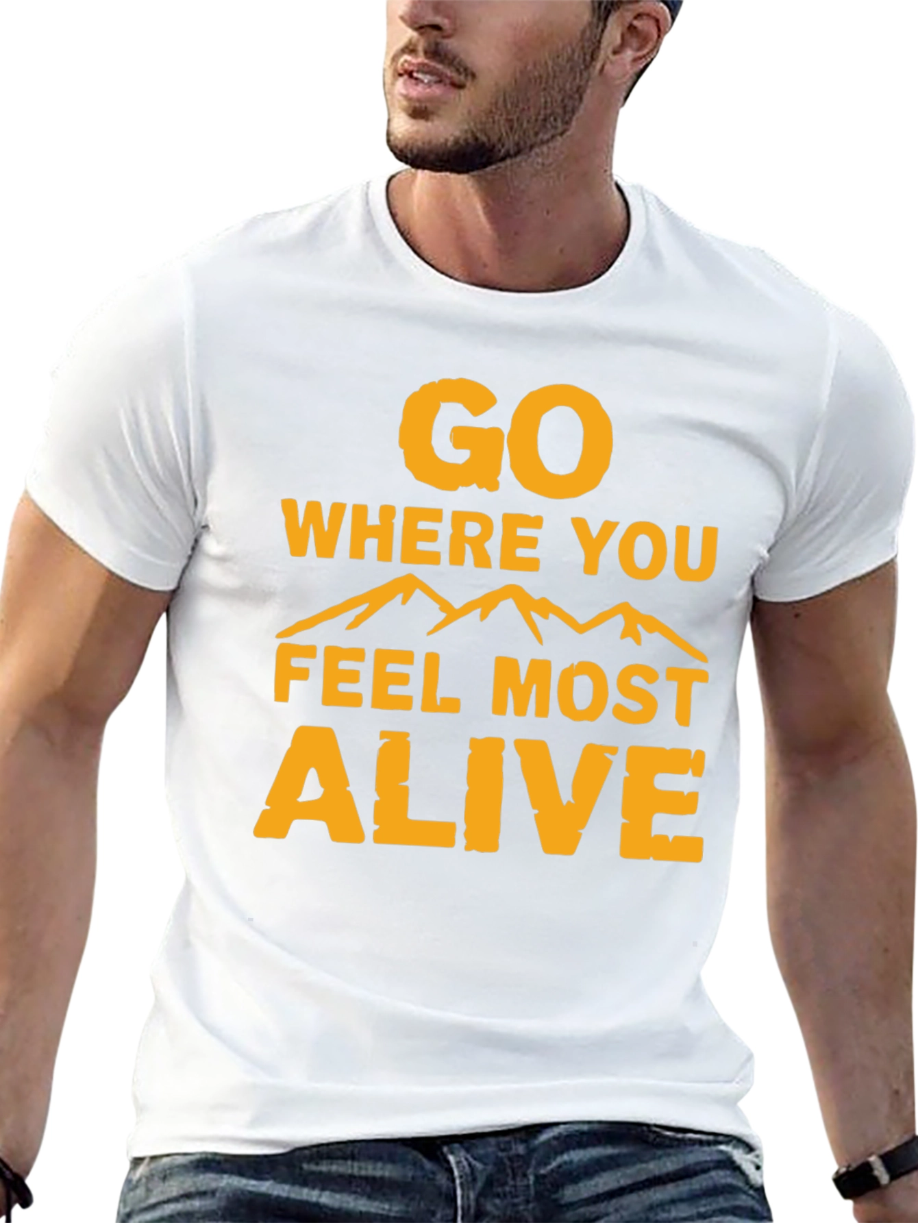 Black Go Where You Feel Most Alive Graphic Tee view 13