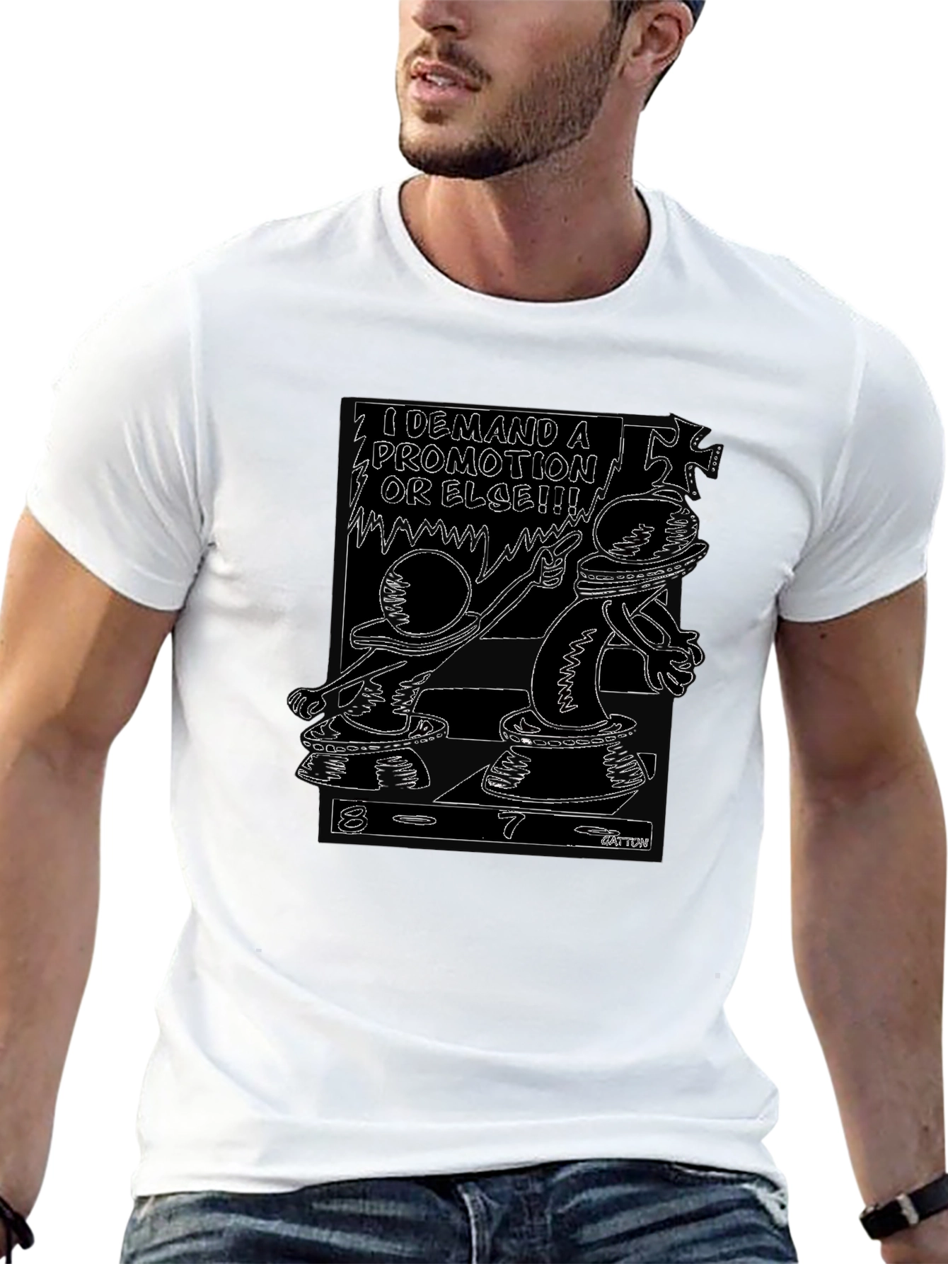 Black Demand A Promotion Black T-Shirt view 13