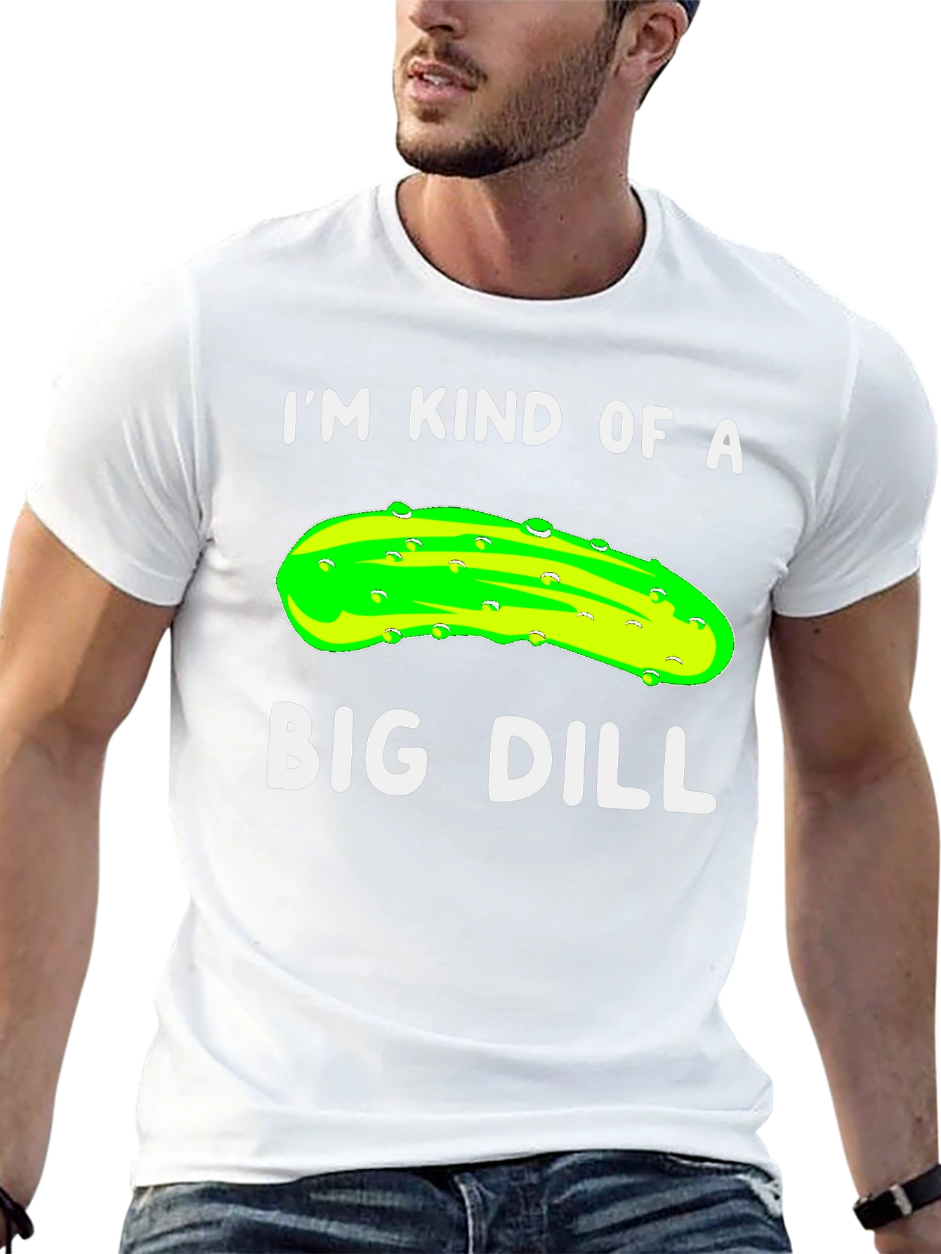Black Big Dill T-Shirt Funny Pickle Pun Tee view 13