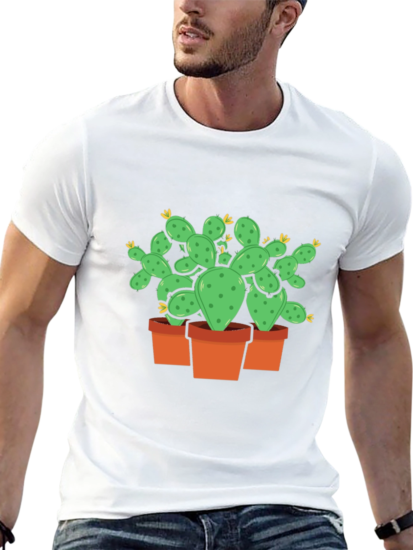 Black Cactus Plant Graphic T-Shirt - Trendy Desert Style view 13