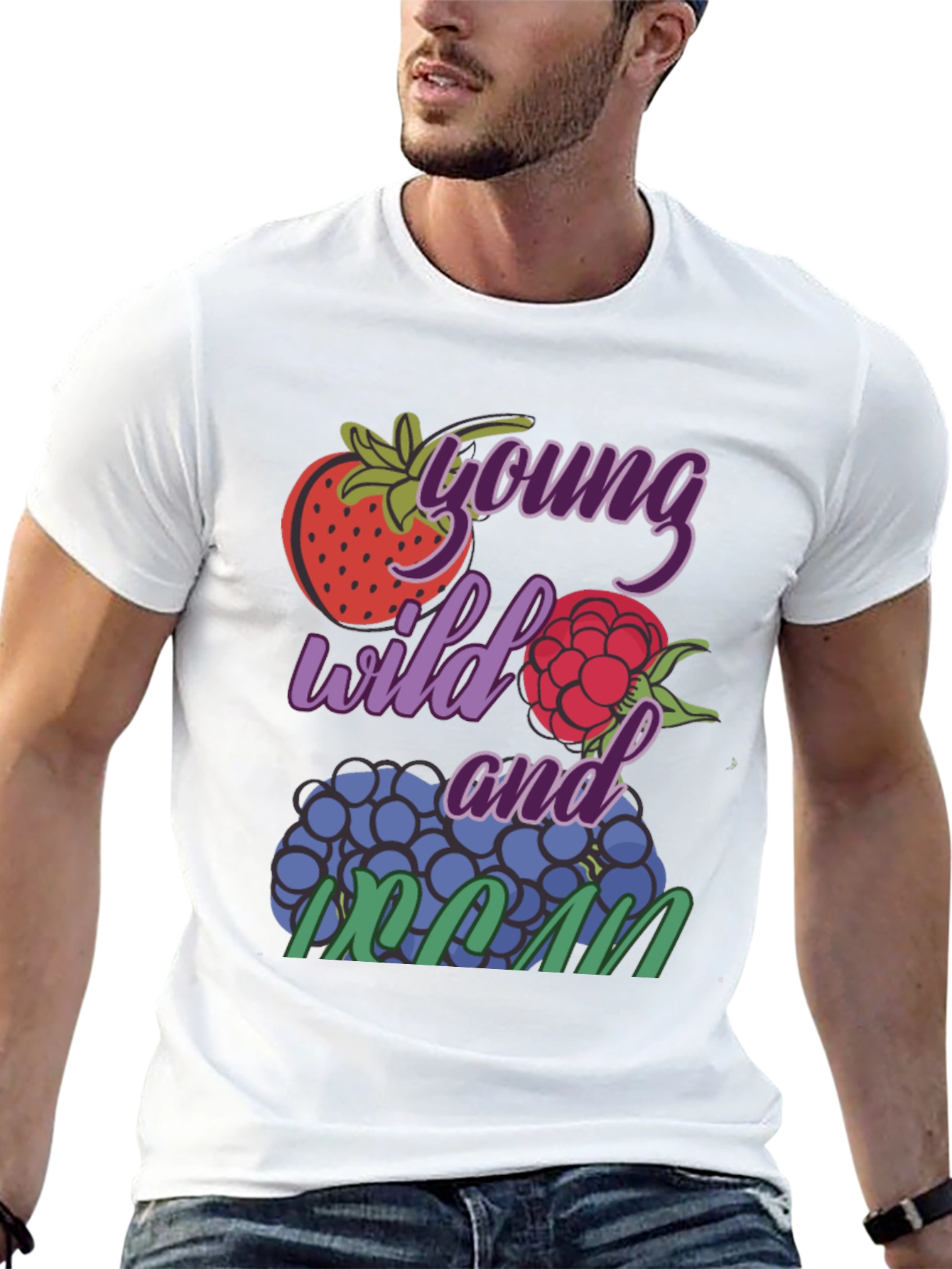 Black Young Wild And Cran T-Shirt view 13