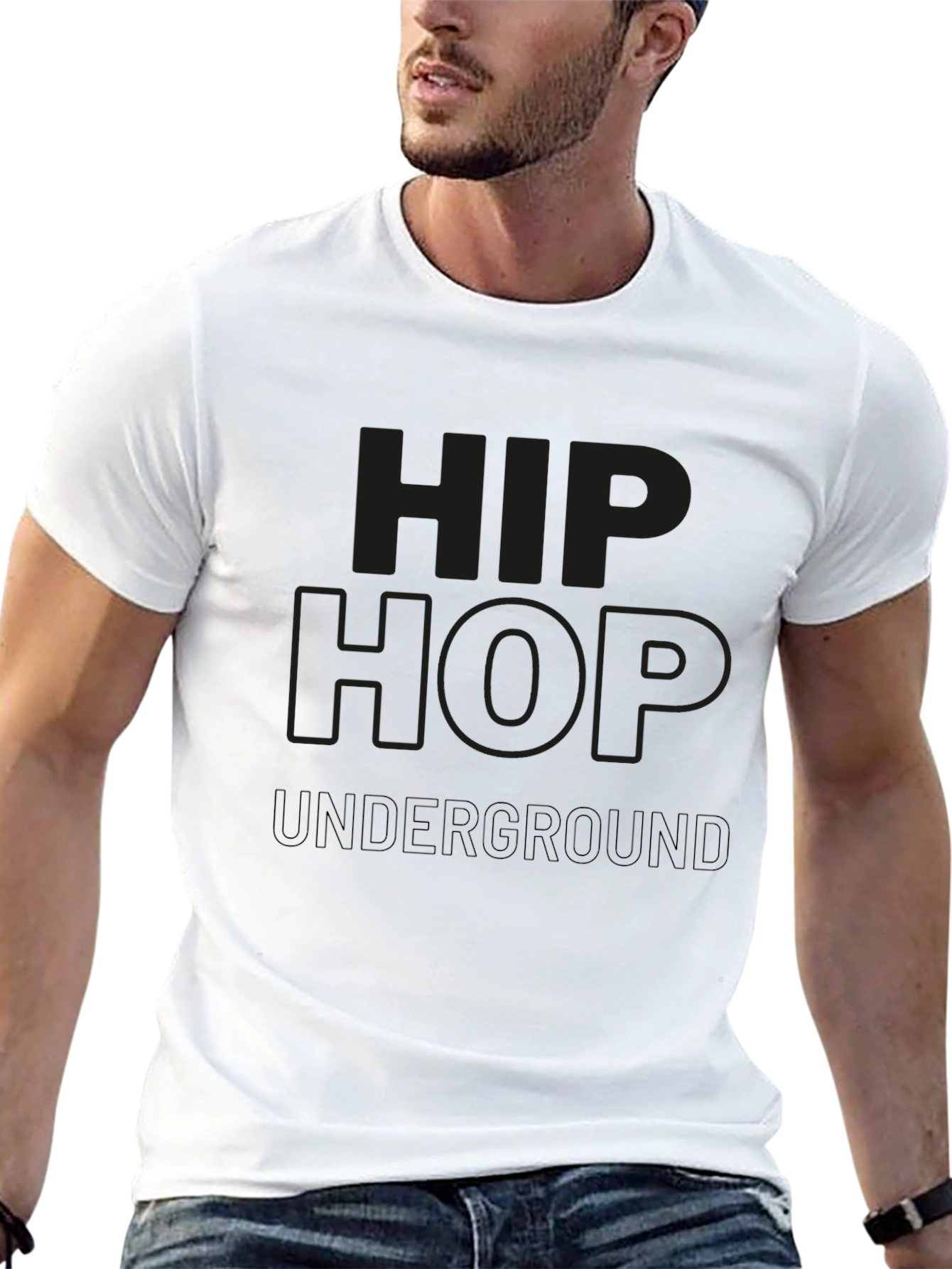 Black Hip Hop Underground Graphic Tee view 13