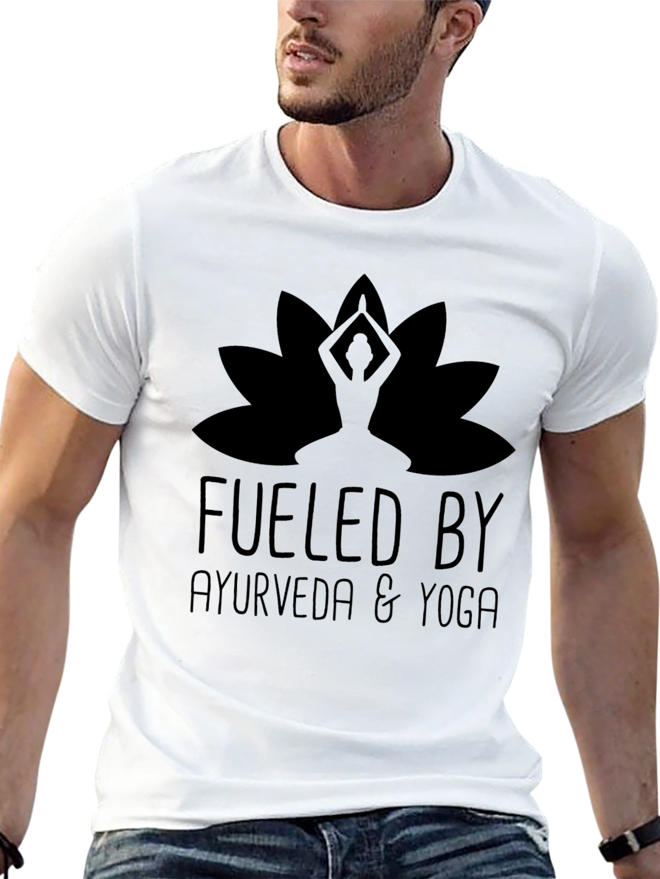 Fueled By Ayurveda & Yoga Black T-Shirt - 13