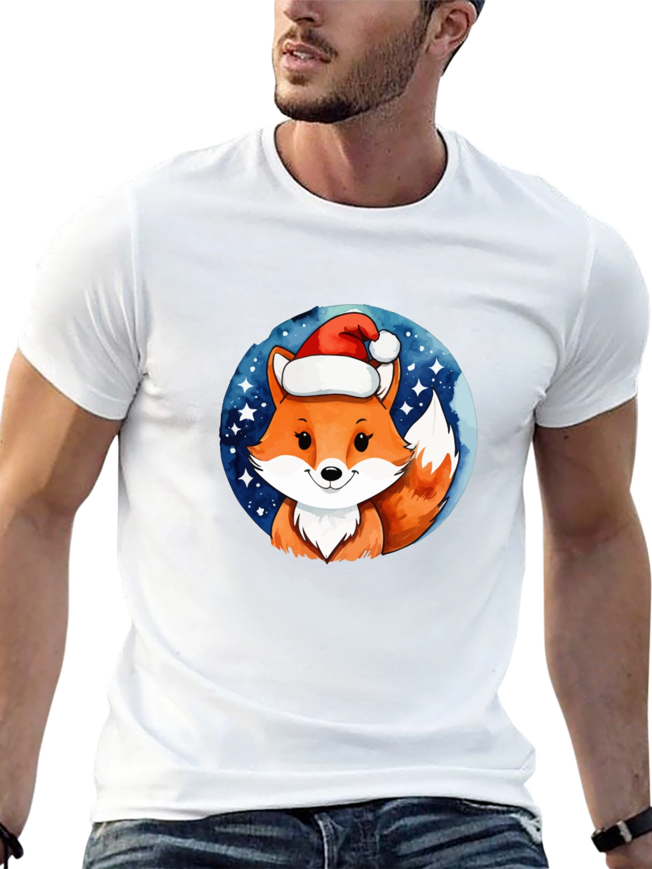Black Festive Fox Tee - Holiday Cheer! view 13