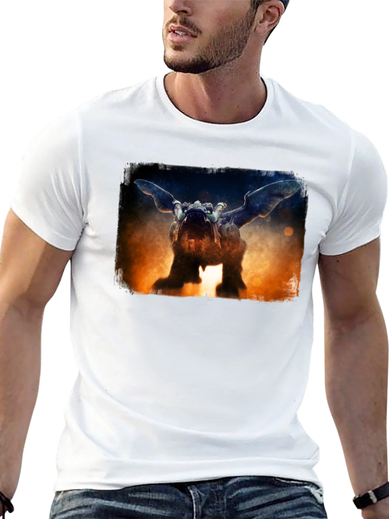 Black Gargoyle Graphic Black T-Shirt view 13