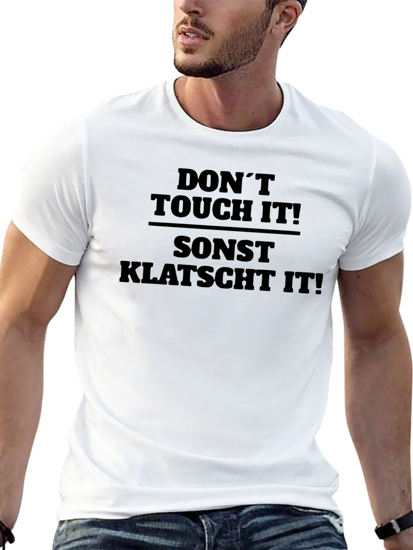 Black Don't Touch It! Sont Klatscht It! Graphic Tee view 13