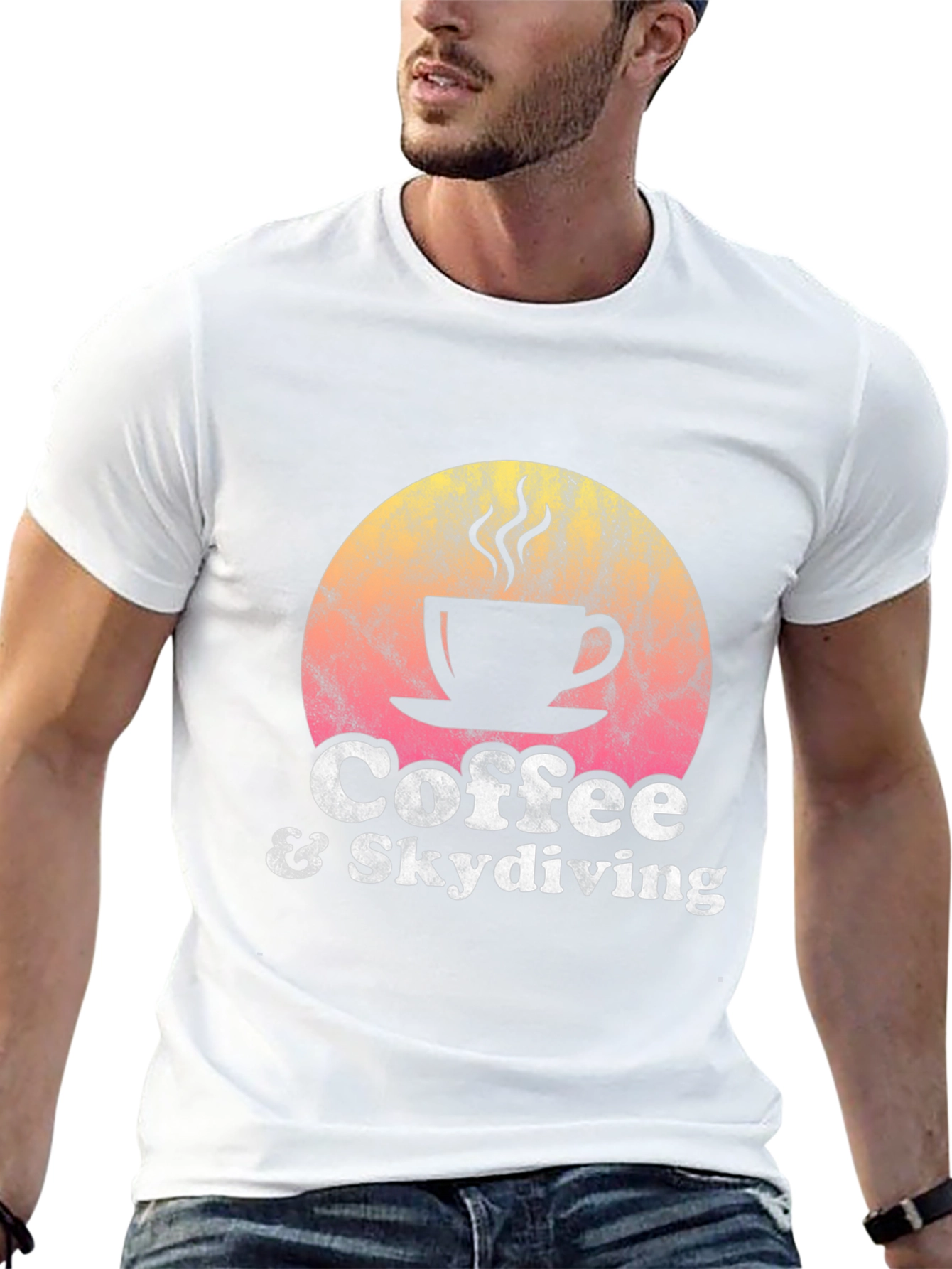 Black Coffee & Skydiving Graphic T-Shirt view 13