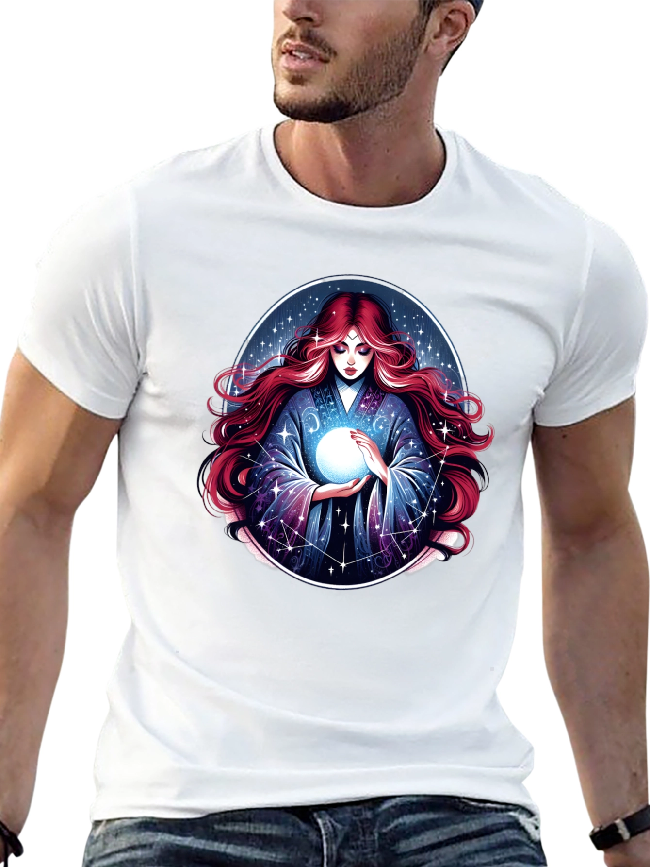 Black Mystic Fortune Teller Graphic Tee view 13