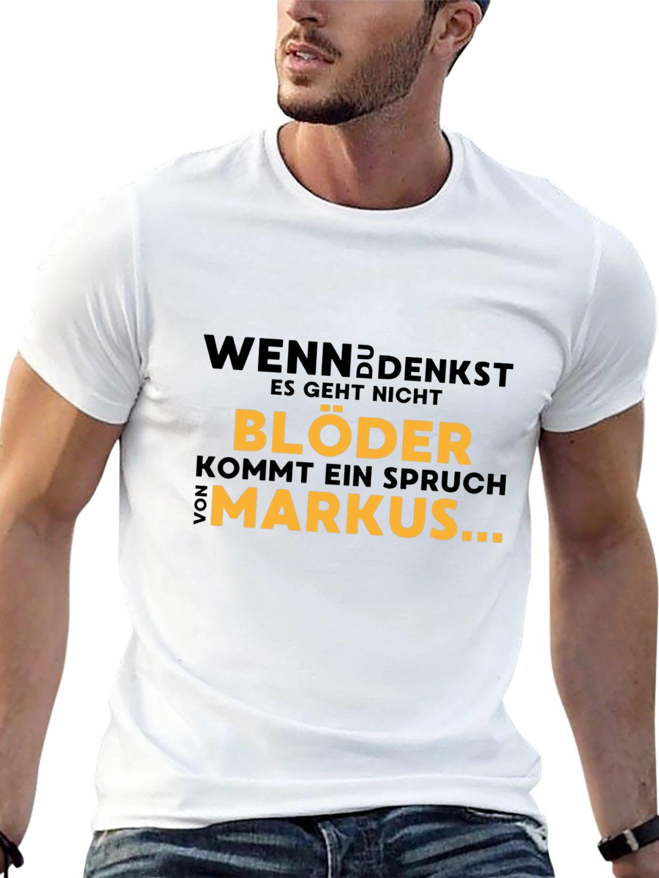 Black Funny German Humor T-Shirt - Markus Joke Tee view 13