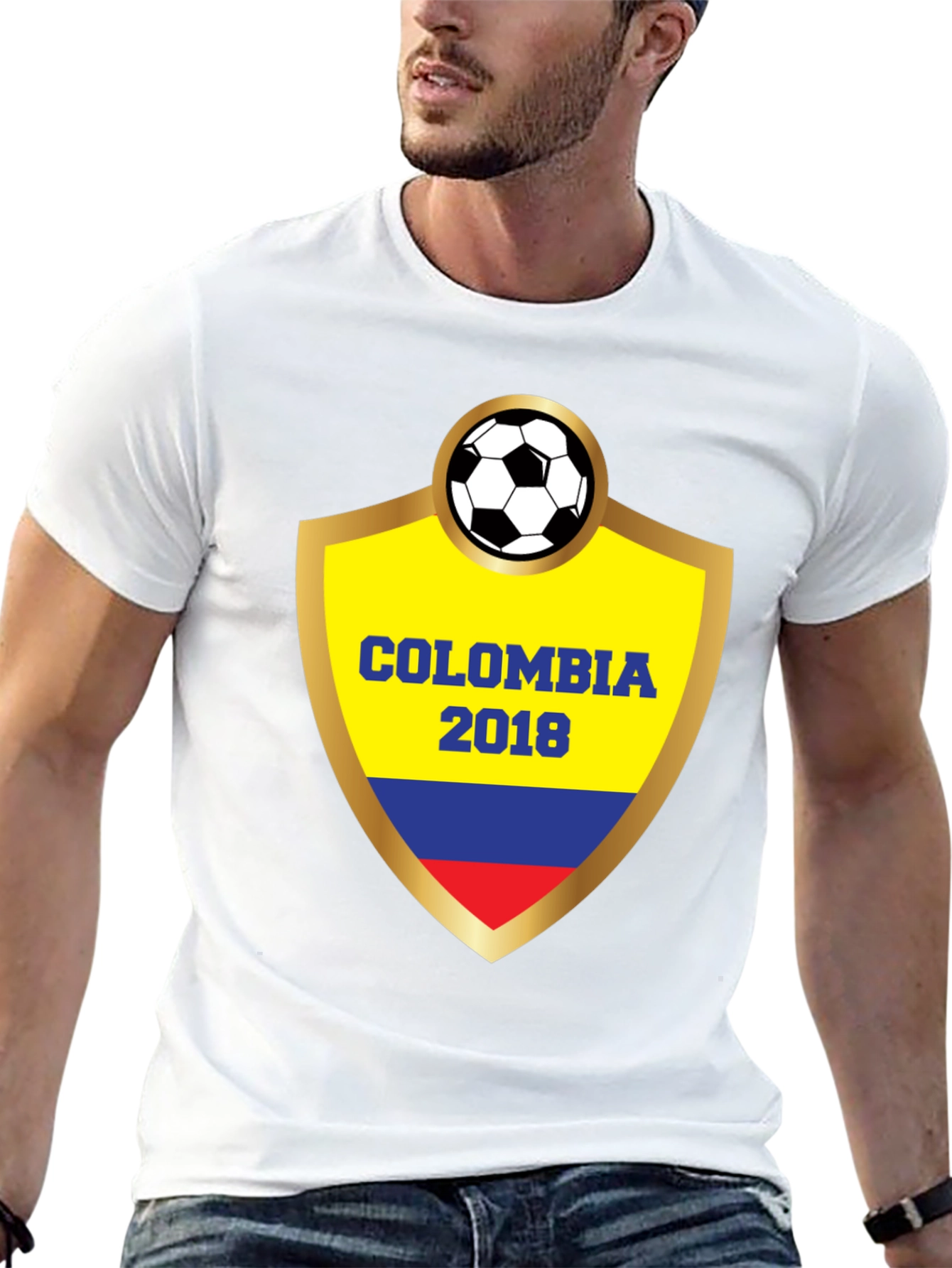 Black Colombia 2018 Soccer T-Shirt view 13