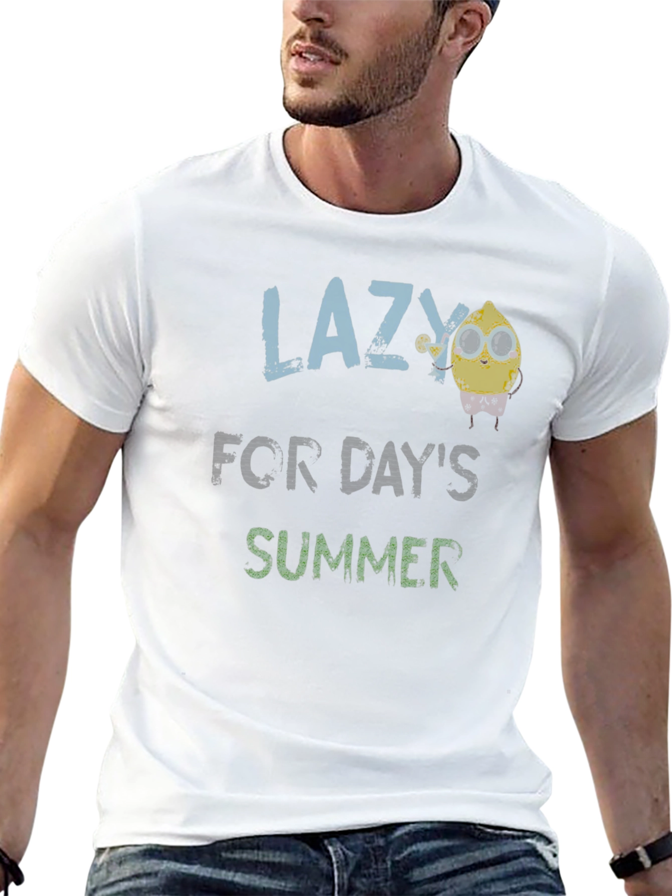 Black Lazy For Day's Summer T-Shirt view 13