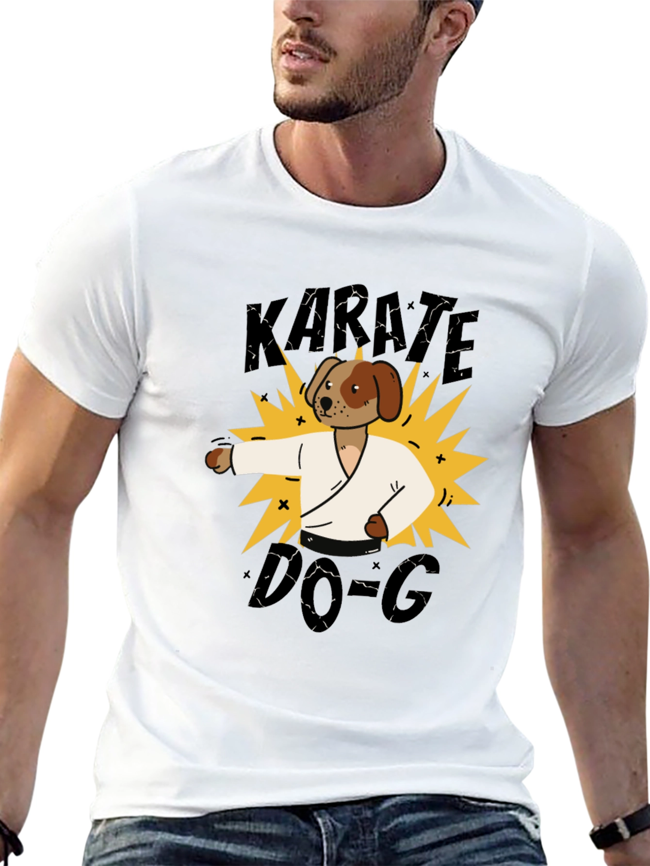 Black Karate Dog T-Shirt - Martial Arts Fun! view 13
