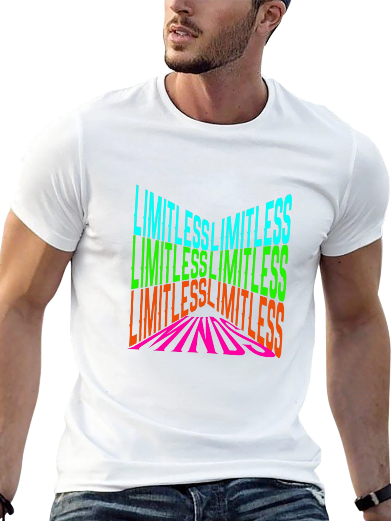 Black Limitless Minds Graphic Print Black T-Shirt view 13